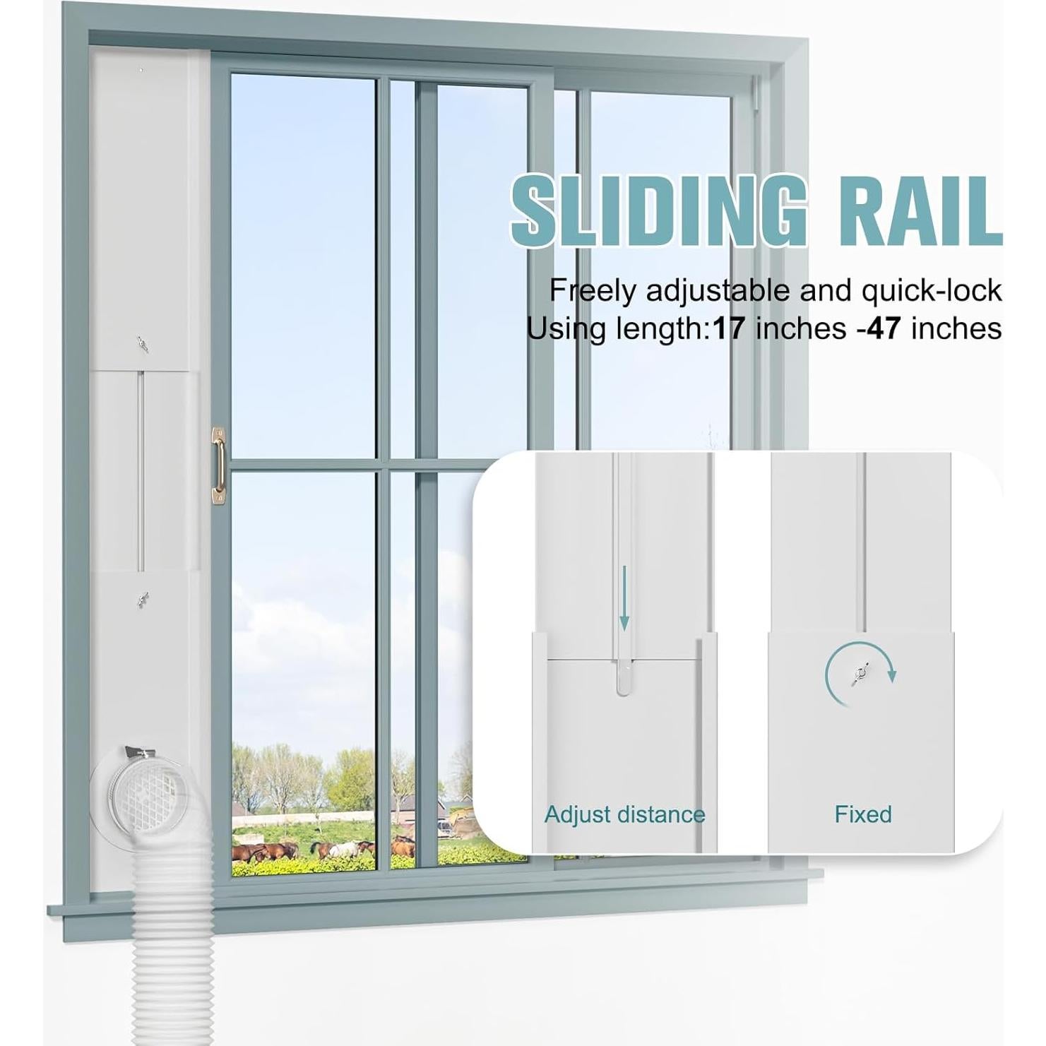 Kit de Ventilación de Ventana HOXHA para Secadora 4"