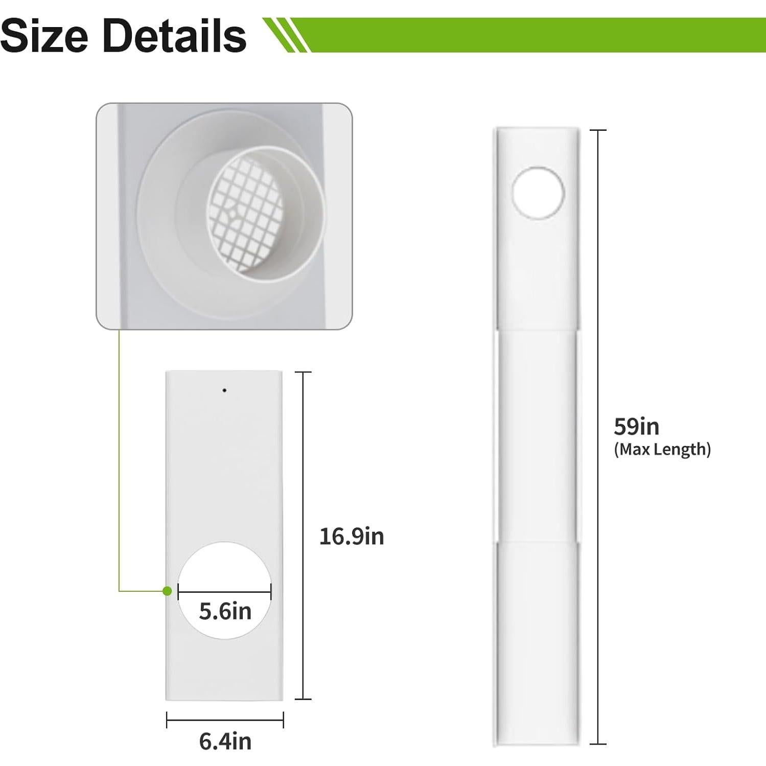 Kit de Ventilación de Ventana para Secadora Hyphen-X 4"