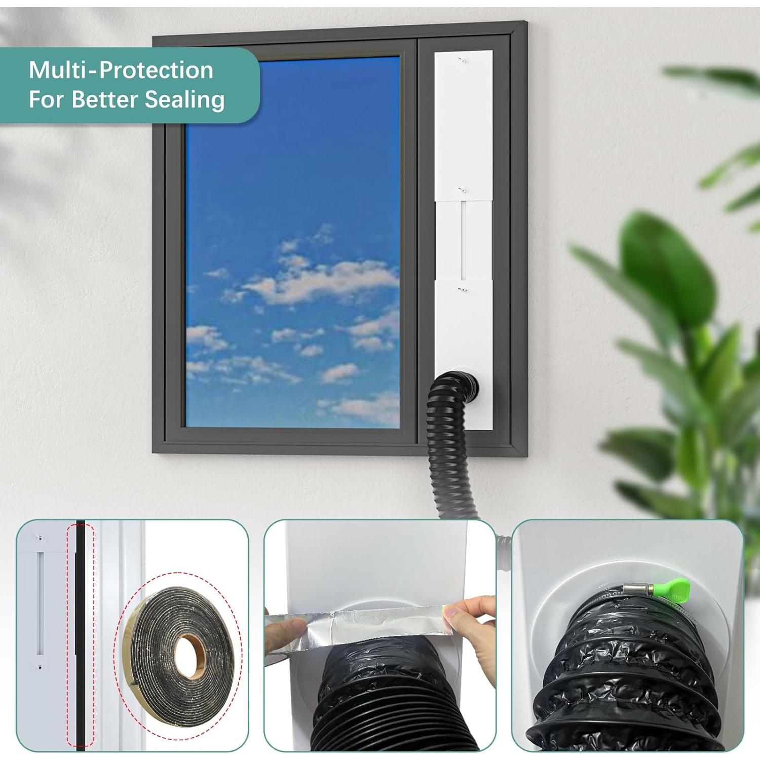 Kit de Ventana Ajustable Phopich para Conducto de Secadora 4"