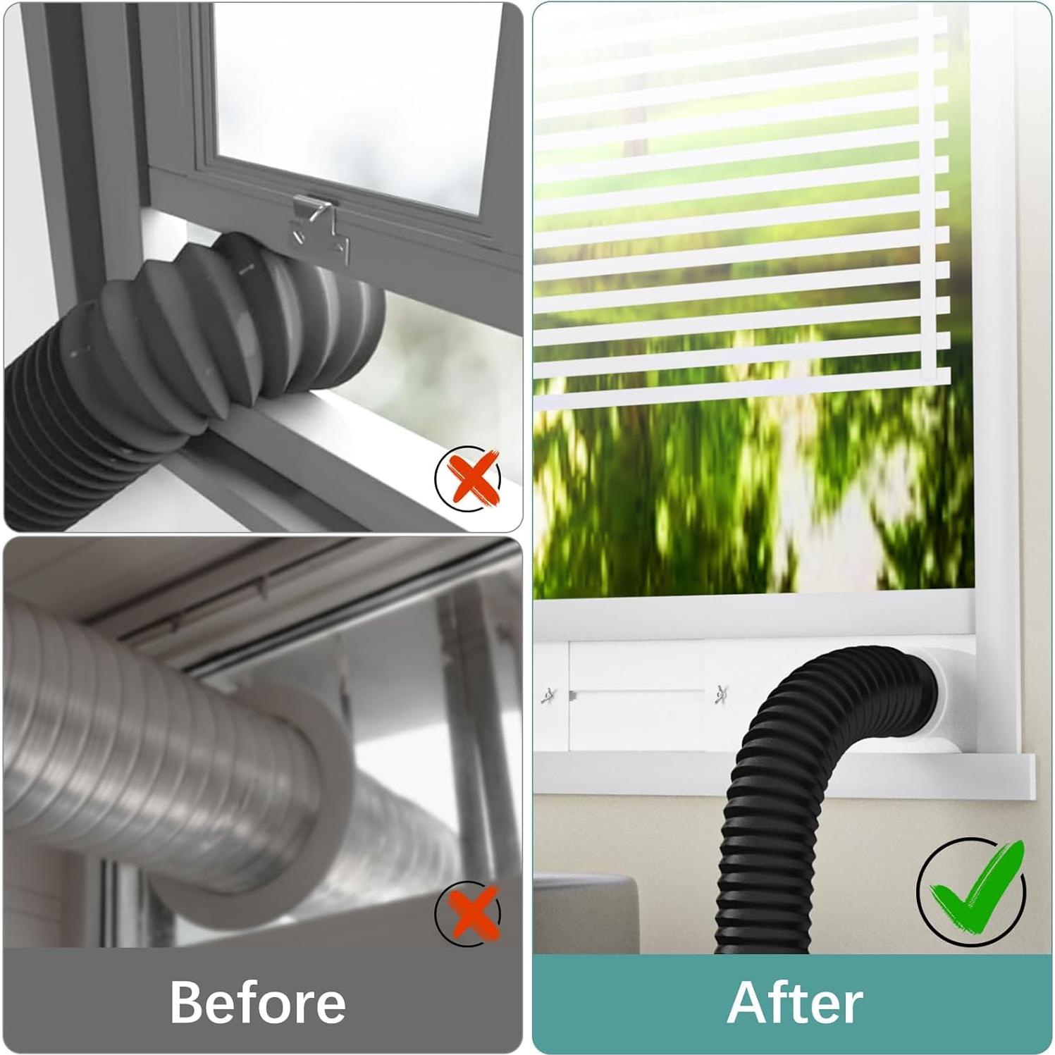 Kit de Ventana Ajustable Phopich para Conducto de Secadora 4"