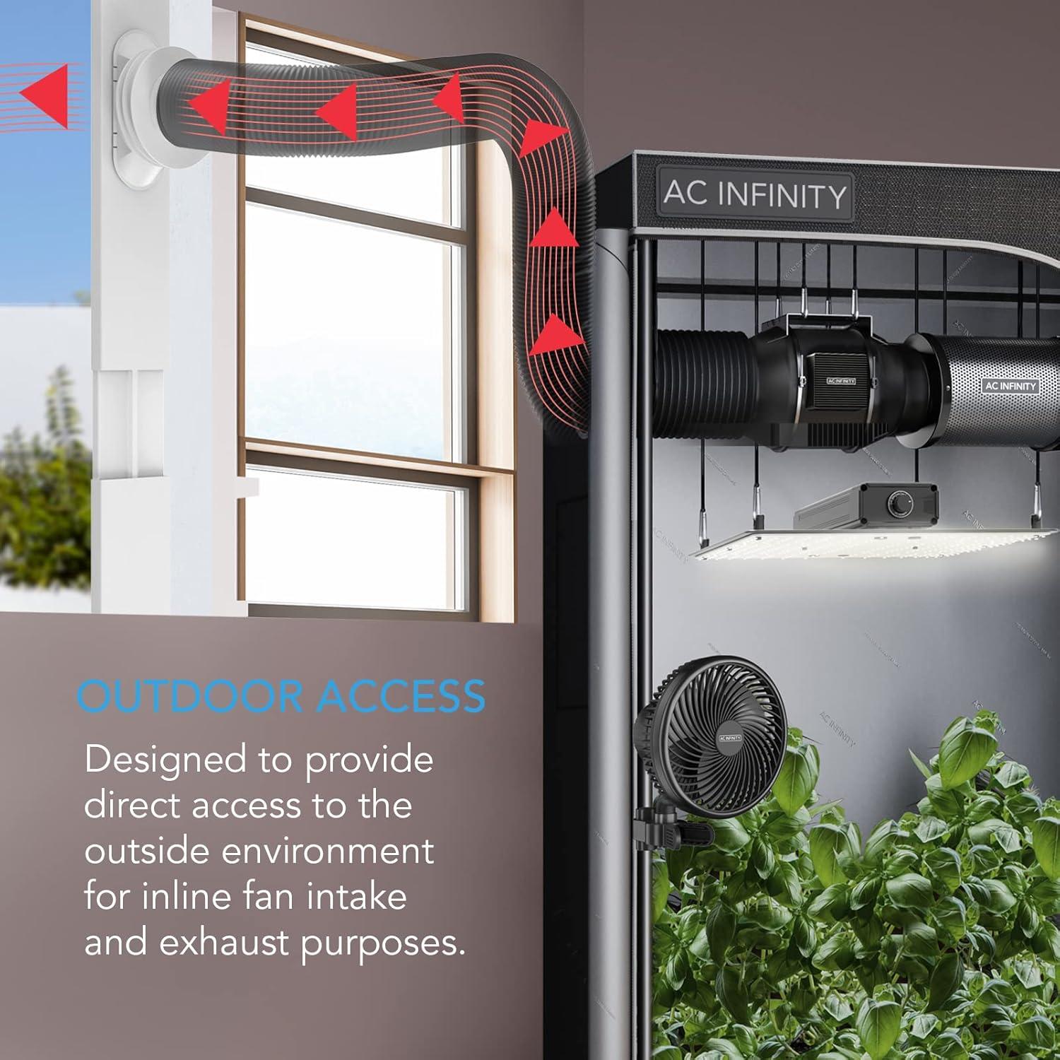 Kit de Ventilación para Ventana AC Infinity 4" y 6"