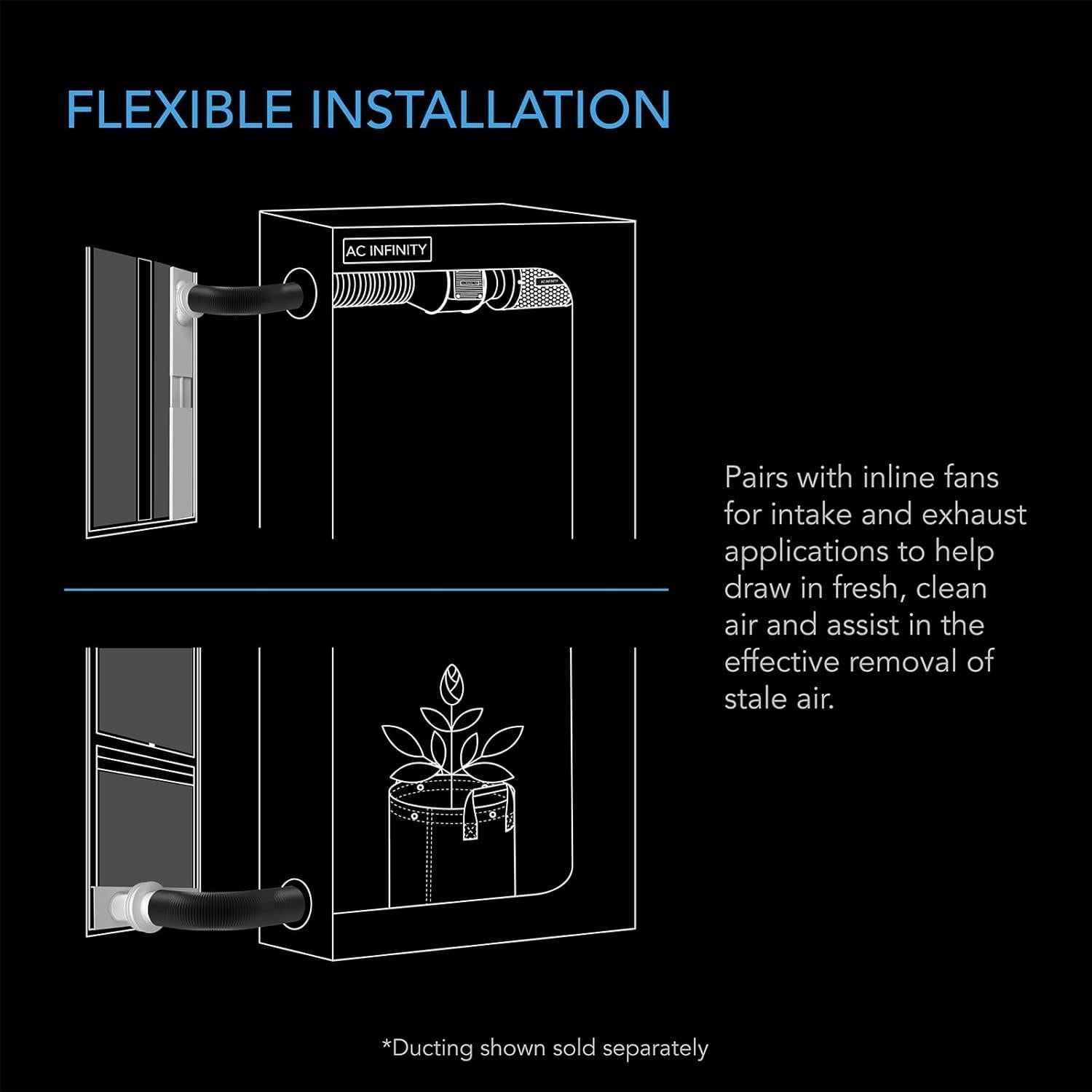 Kit de Ventilación para Ventana AC Infinity 4" y 6"