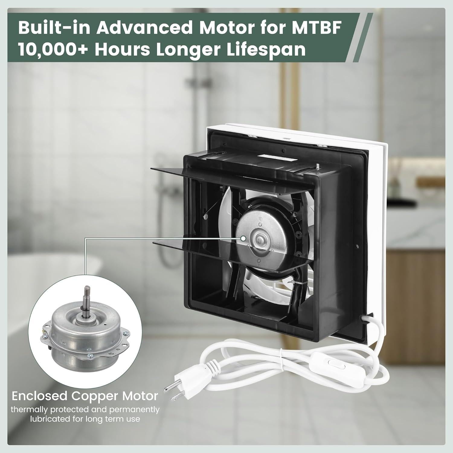 Ventilador de Escape 6" Fanspex para Ventana y Pared 258 CFM