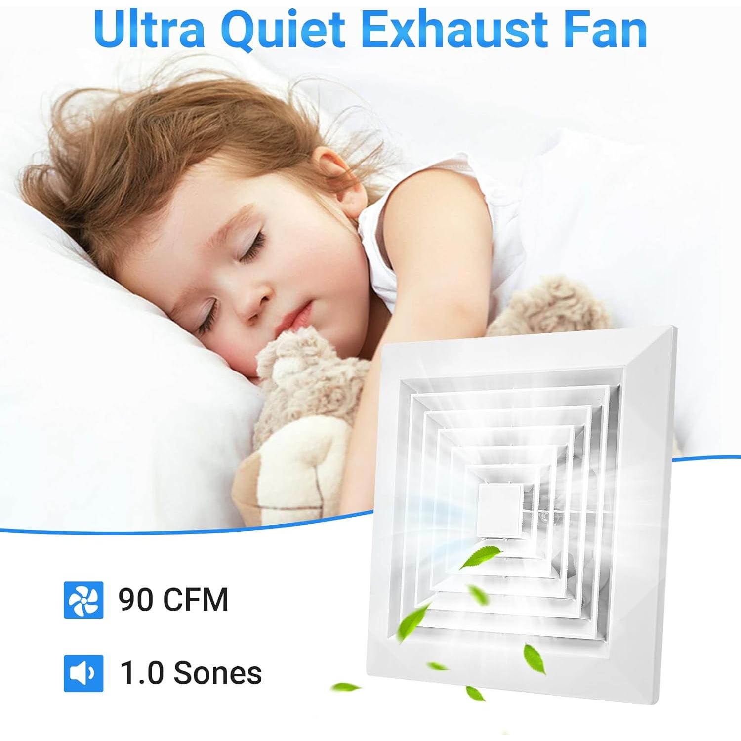 Ventilador de Baño FEITON 90 CFM 25W Silencioso 1 Sones