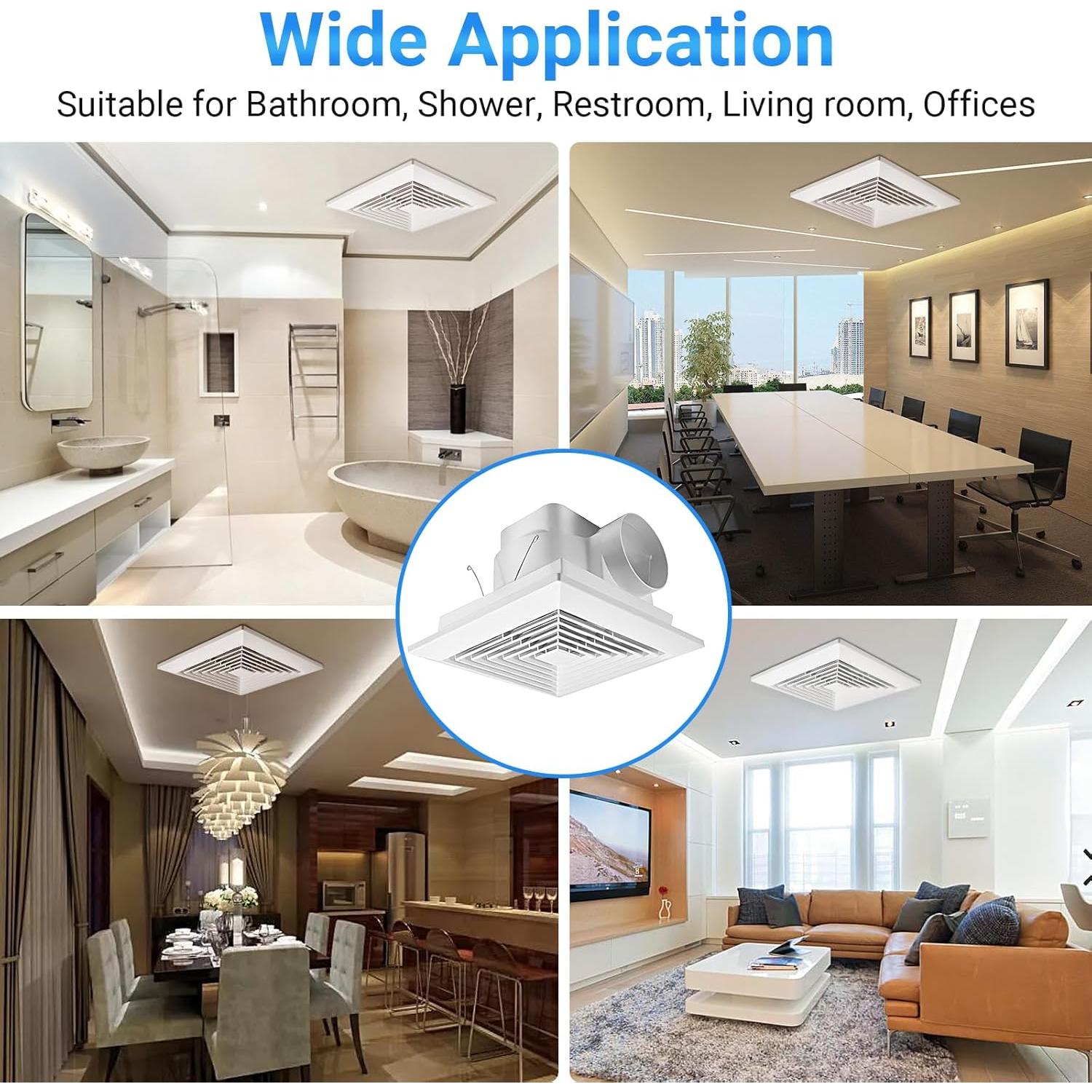 Ventilador de Baño FEITON 90 CFM 25W Silencioso 1 Sones