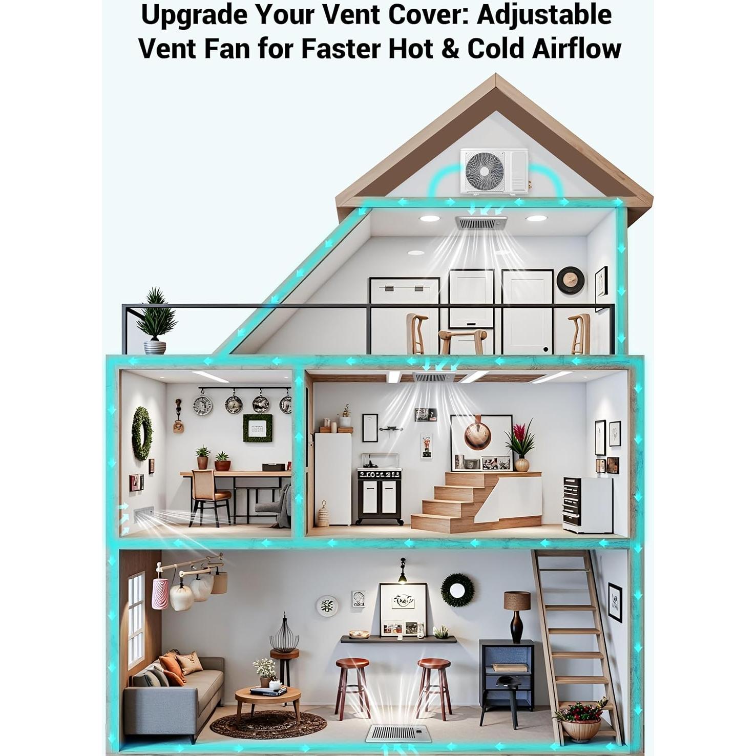 Ventilador Aumentador de Registro XTOP FW-92 10x25 cm con Control Remoto