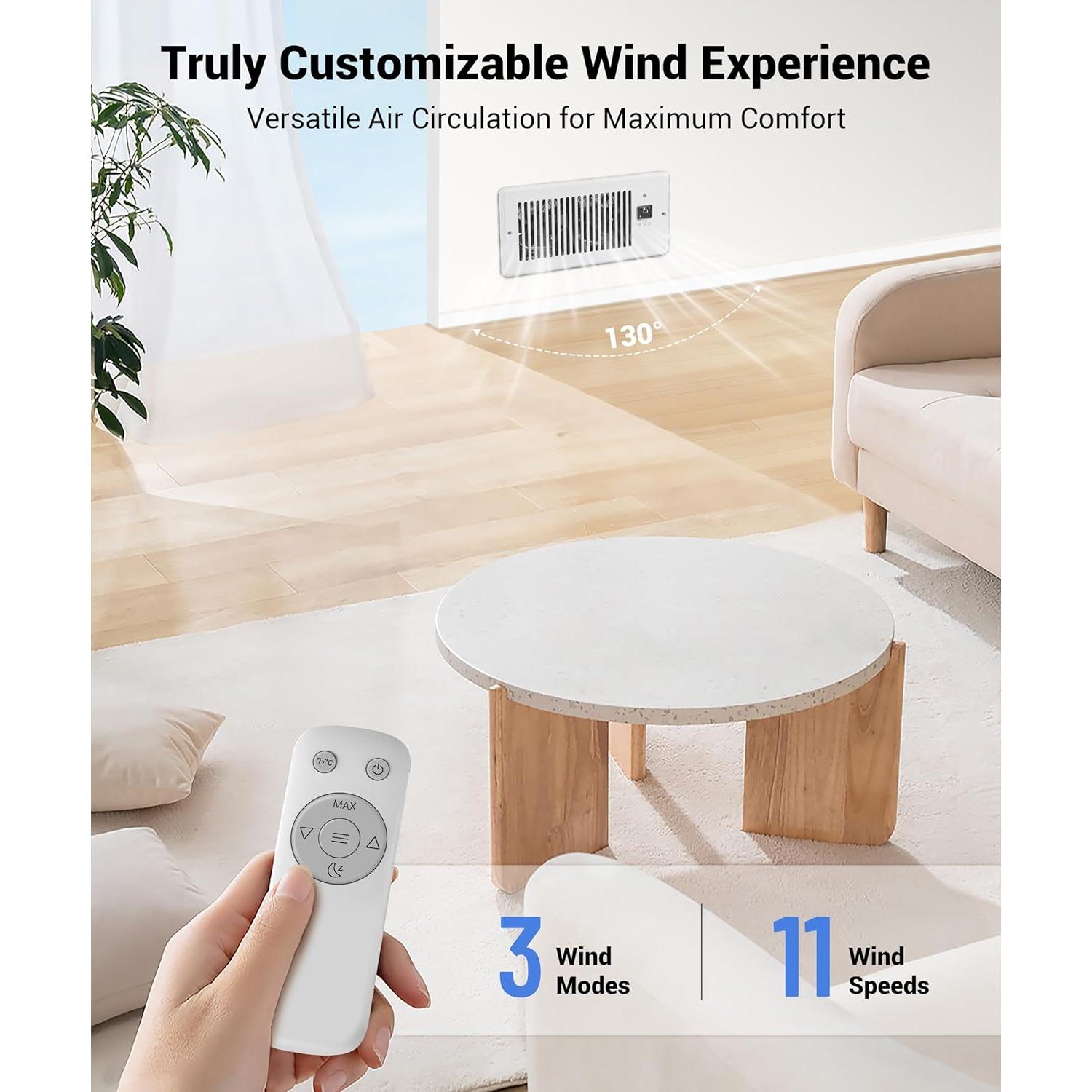 Ventilador Aumentador de Registro XTOP FW-92 10x25 cm con Control Remoto