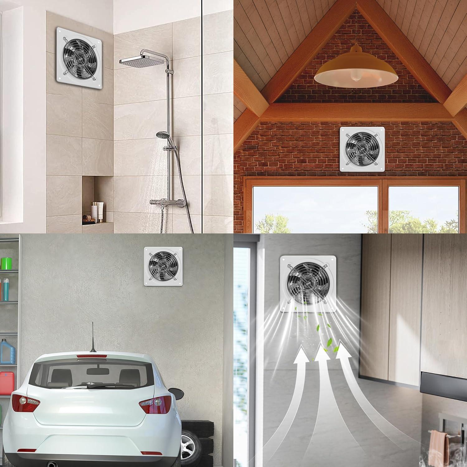 Ventilador de Escape 20 cm MEKOTRIN 80W 760 CFM Blanco