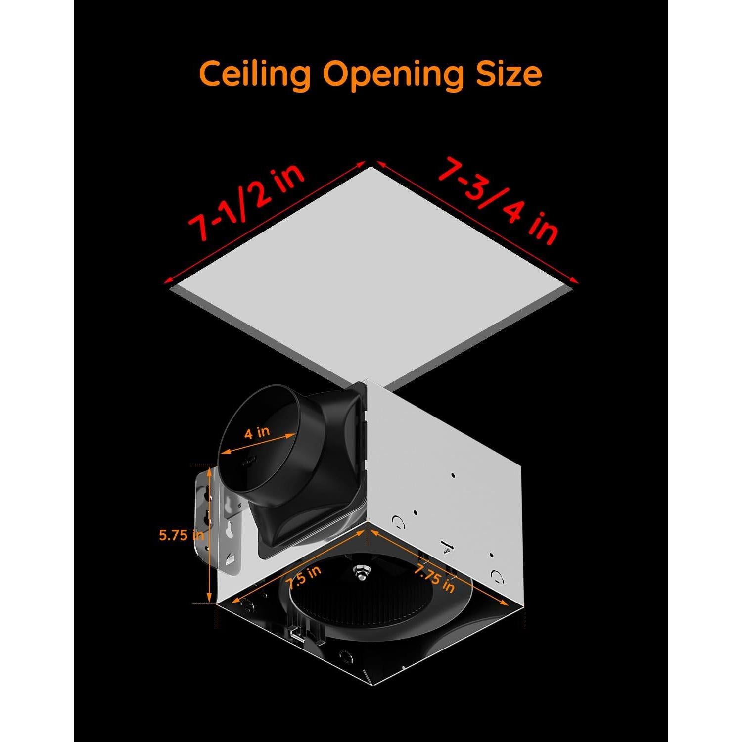 Ventilador de Baño Fitop BPT13B-110-L13 con Luz LED 43W