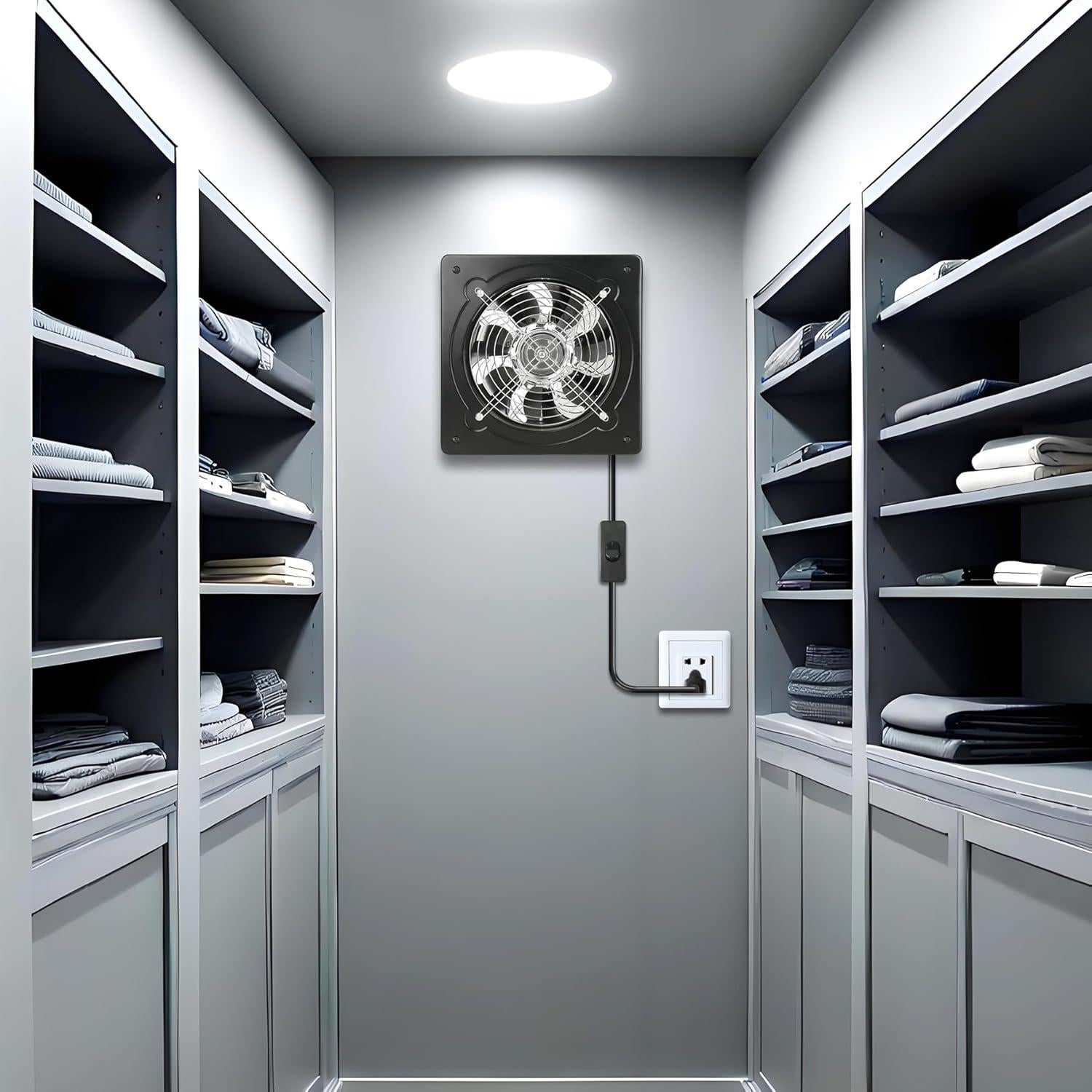 Ventilador de Escape Aydomer 20 cm con Interruptor para Pared