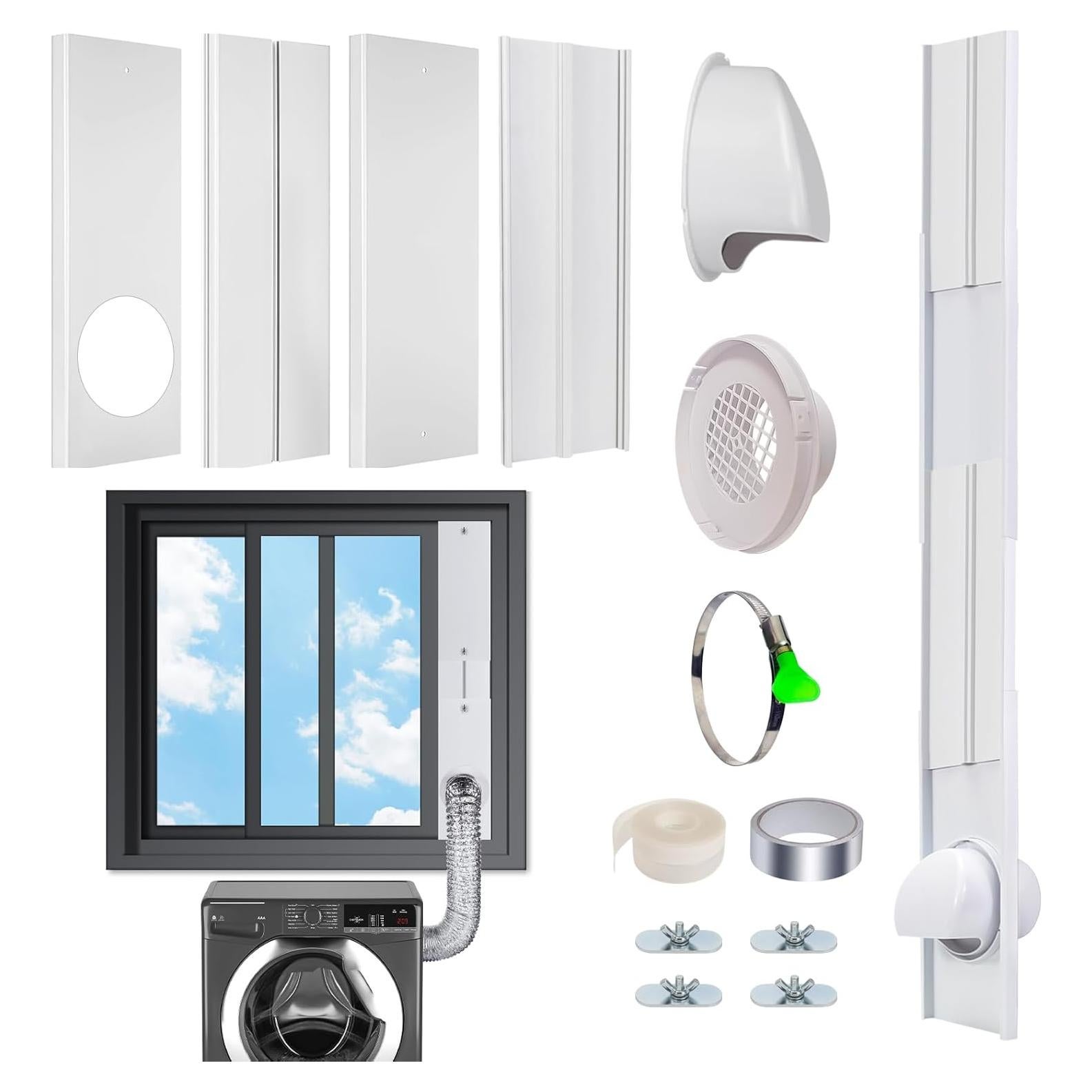 Kit de Ventilación para Ventana de Secadora Linstock 4" con Cubierta