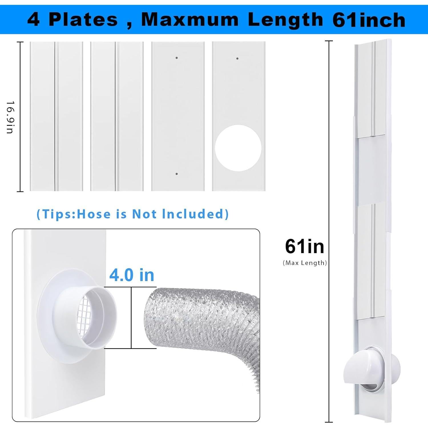 Kit de Ventilación para Ventana de Secadora Linstock 4" con Cubierta