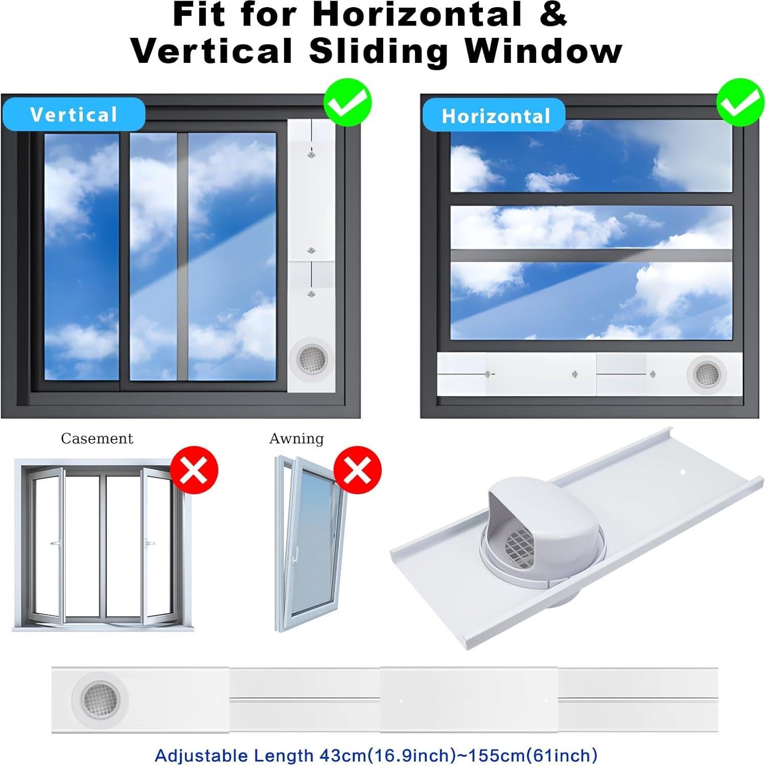 Kit de Ventilación para Ventana de Secadora Linstock 4" con Cubierta
