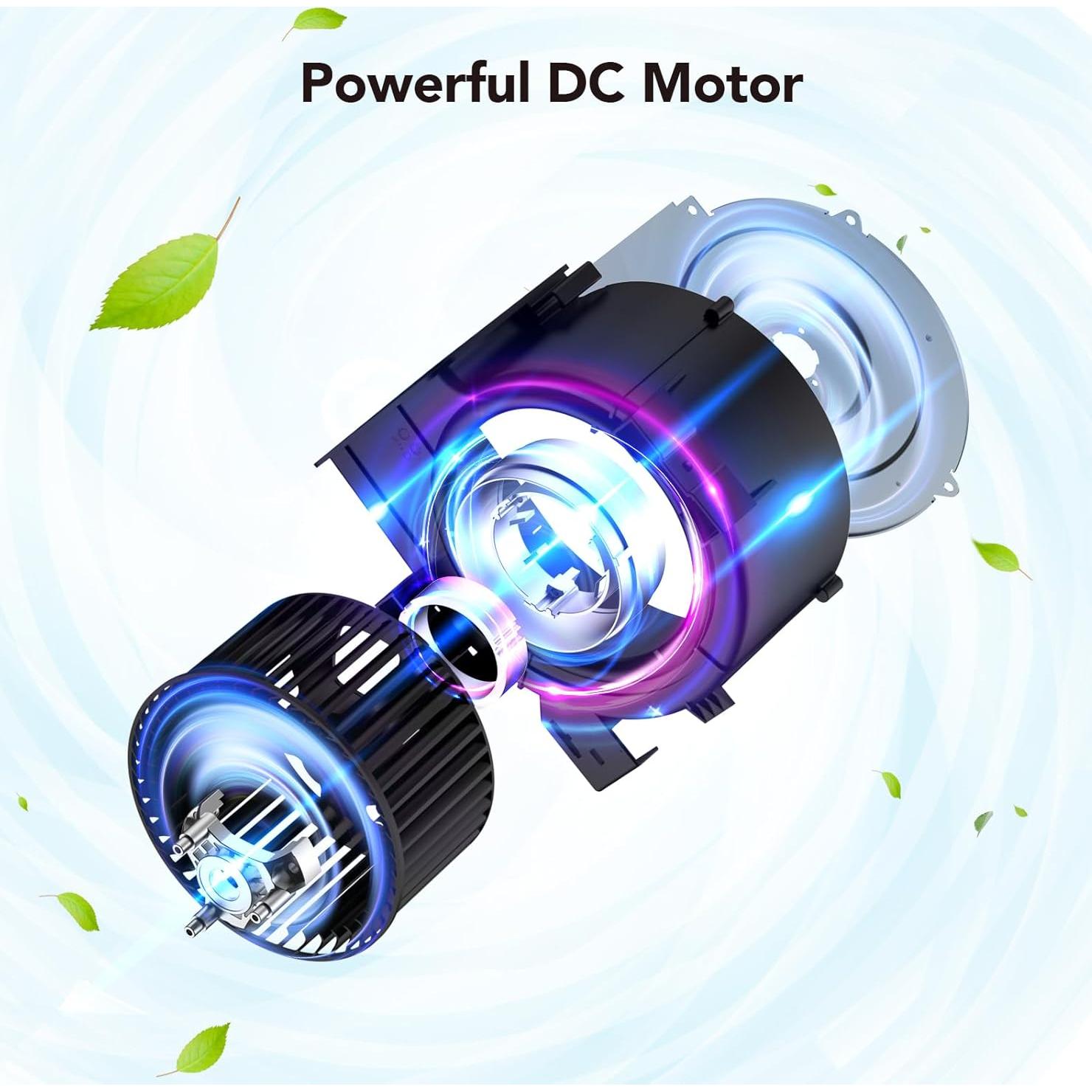 Ventilador de Baño OREiN con Luz LED 100 CFM 1.5 Sones