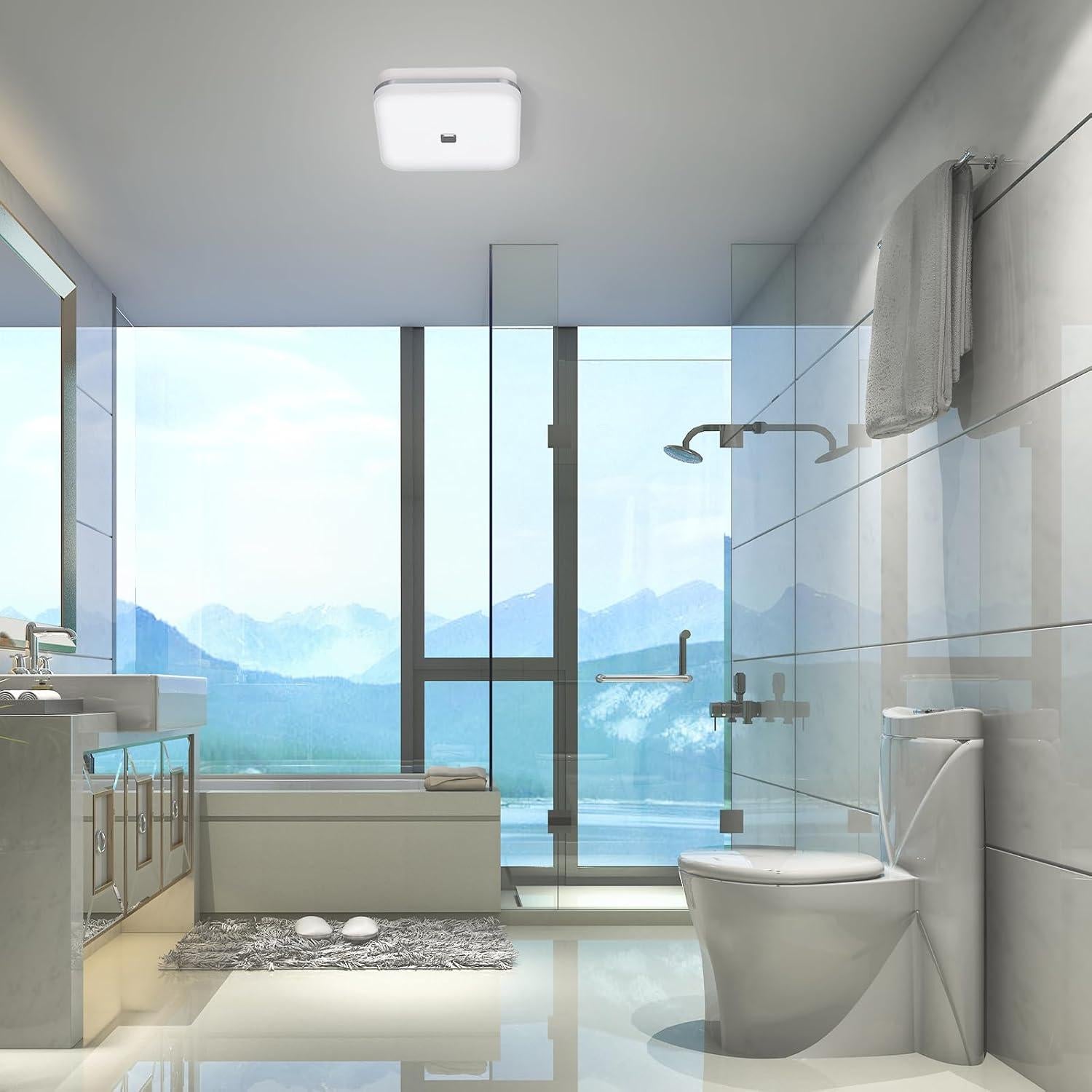 Ventilador de Baño OREiN con Luz LED 100 CFM 1.5 Sones