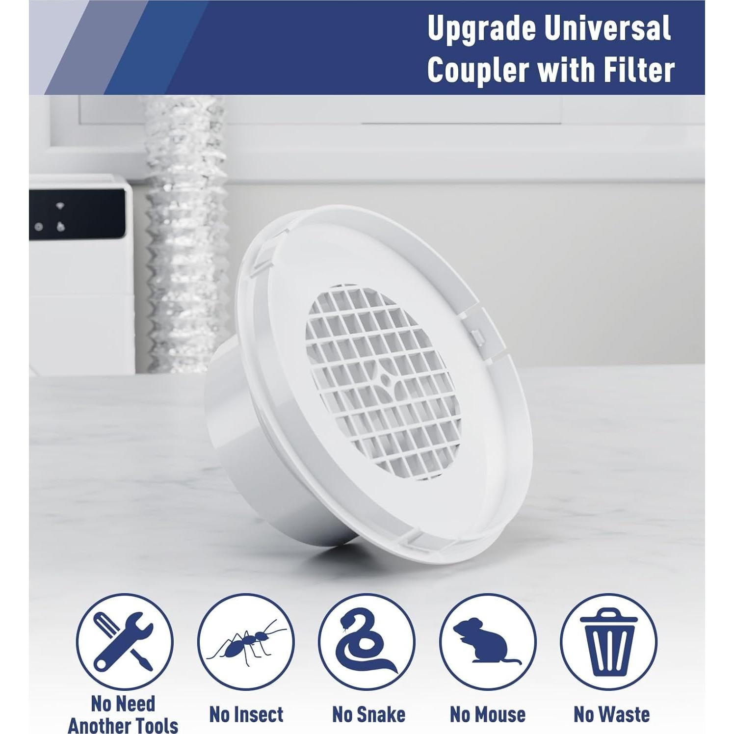 Kit de Ventilación para Secadora LEOPO con Manguera de 10 cm