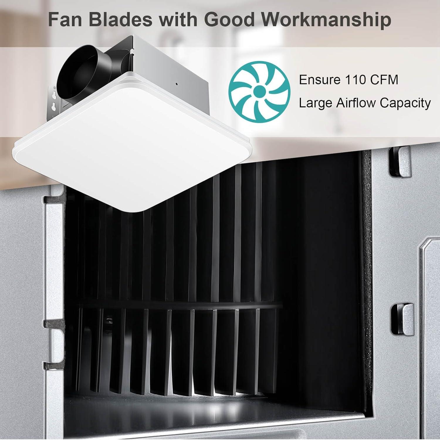 Ventilador Extractor de Baño JOEAONZ 110 CFM Ultra Silencioso