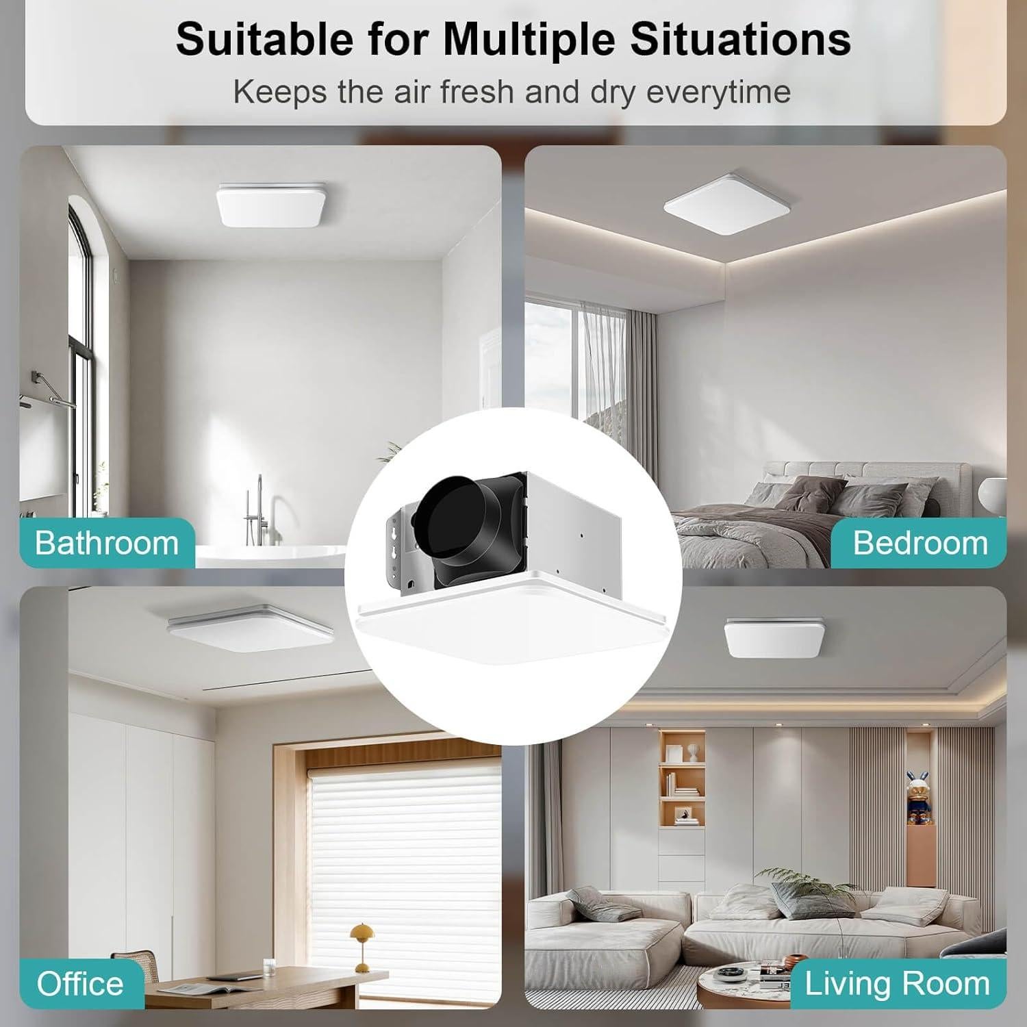 Ventilador Extractor de Baño JOEAONZ 110 CFM Ultra Silencioso