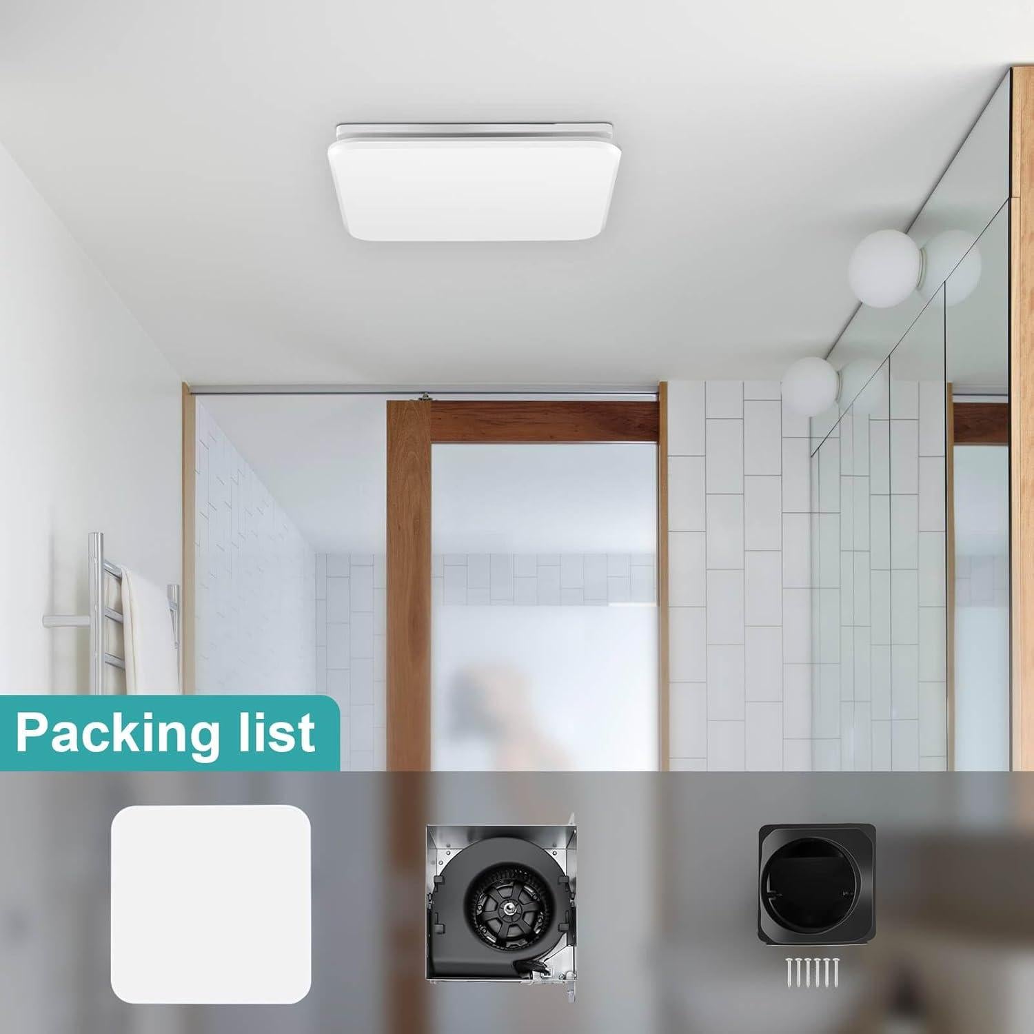 Ventilador Extractor de Baño JOEAONZ 110 CFM Ultra Silencioso