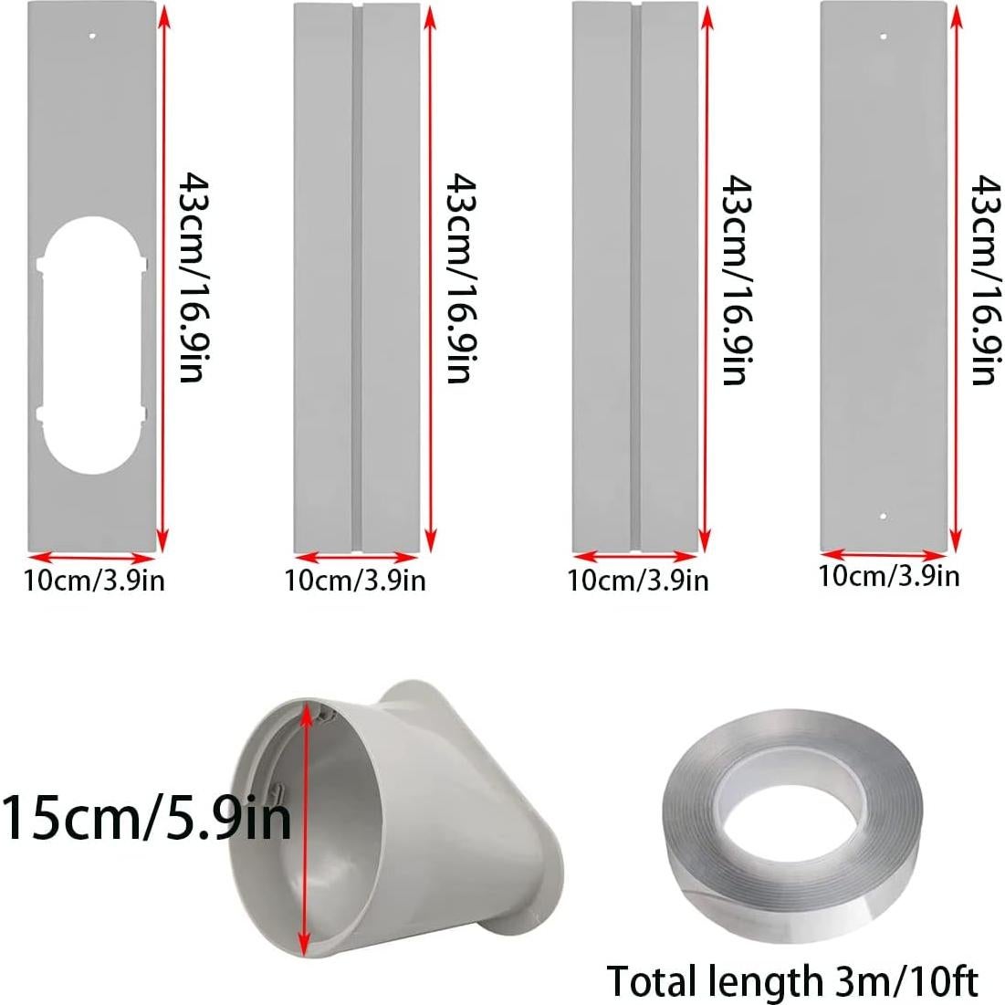 Kit de Ventana para Aire Acondicionado Portátil Coolaihan 15cm