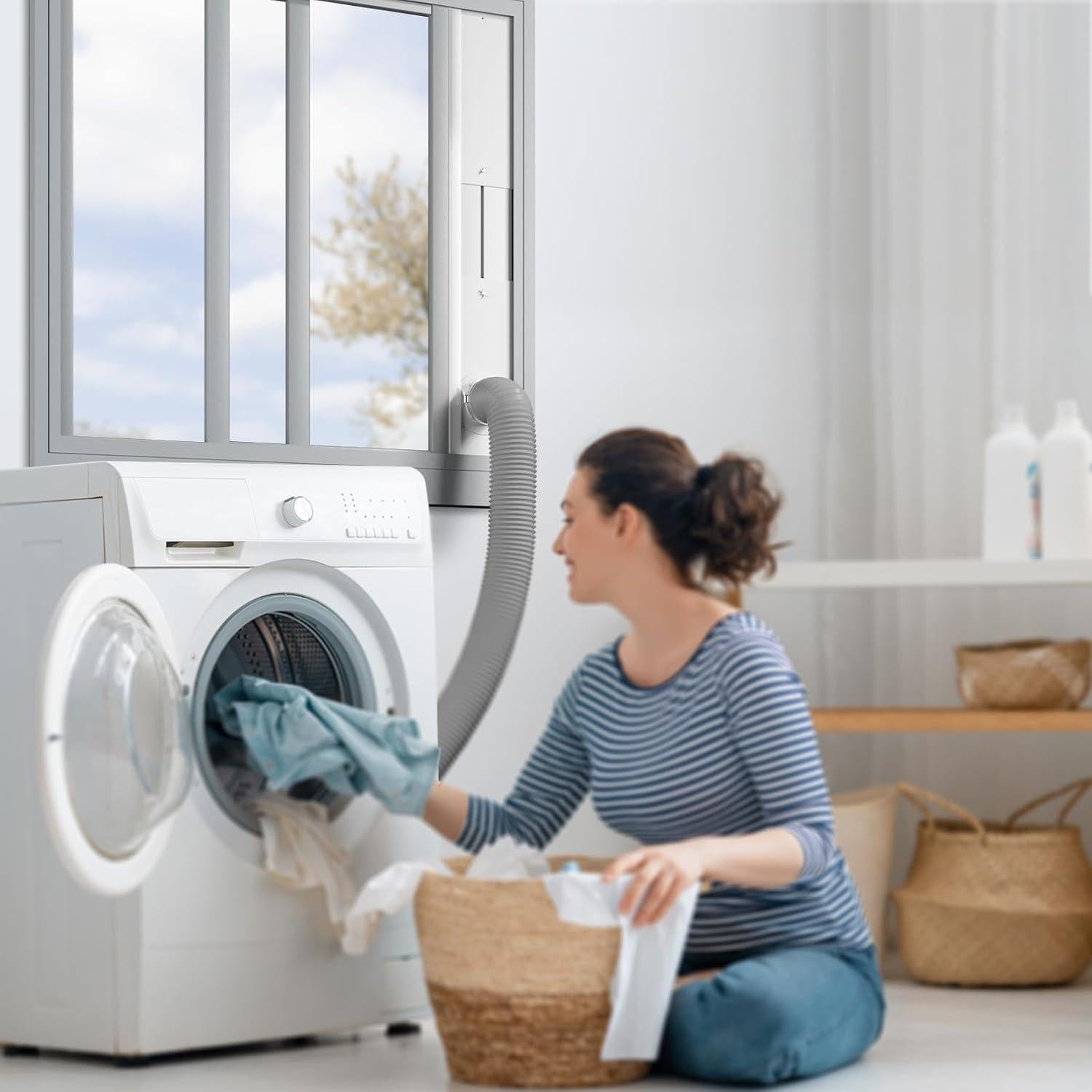 Kit de Ventilación de Ventana PURTEERY 4" Ajustable