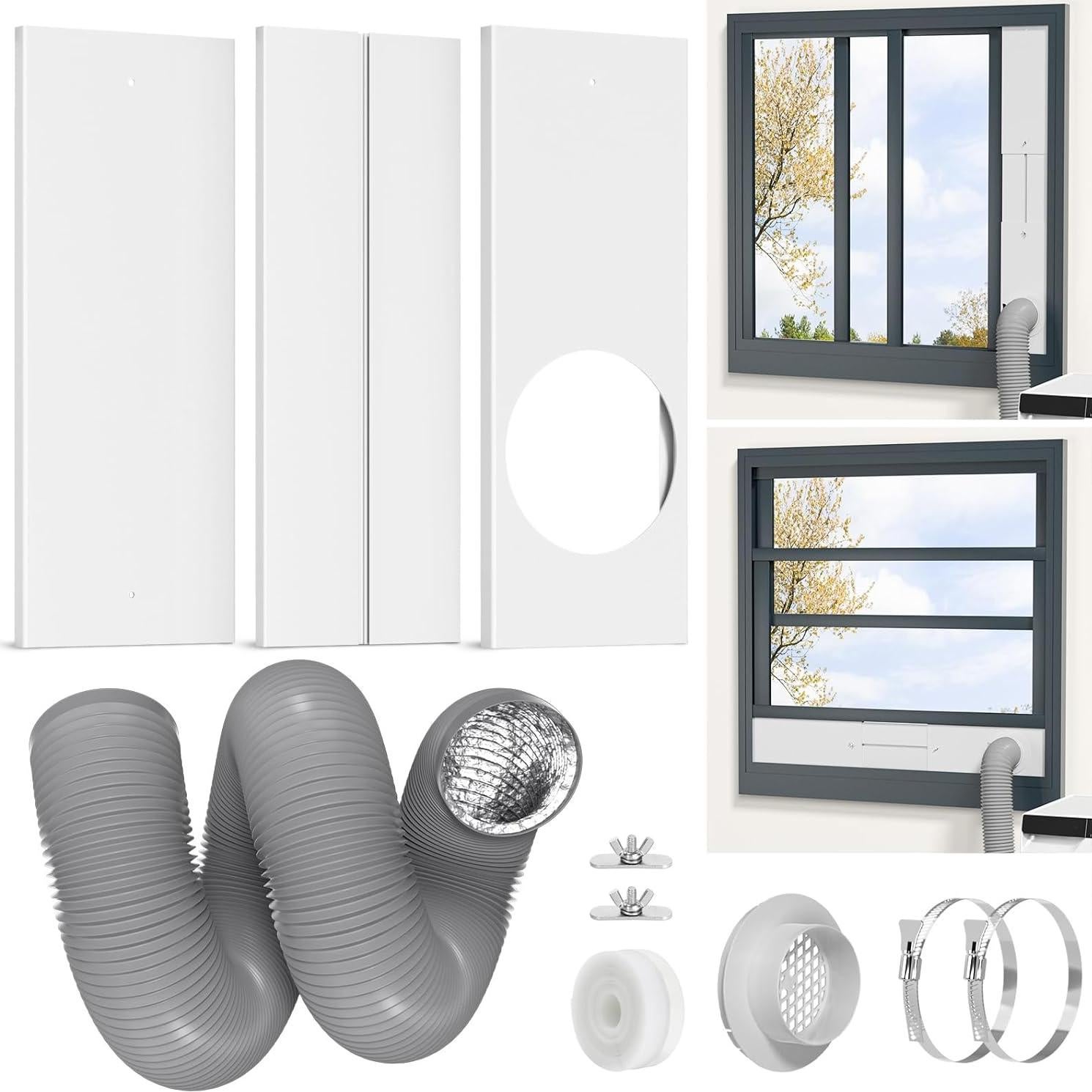 Kit de Ventilación de Ventana PURTEERY 4" Ajustable