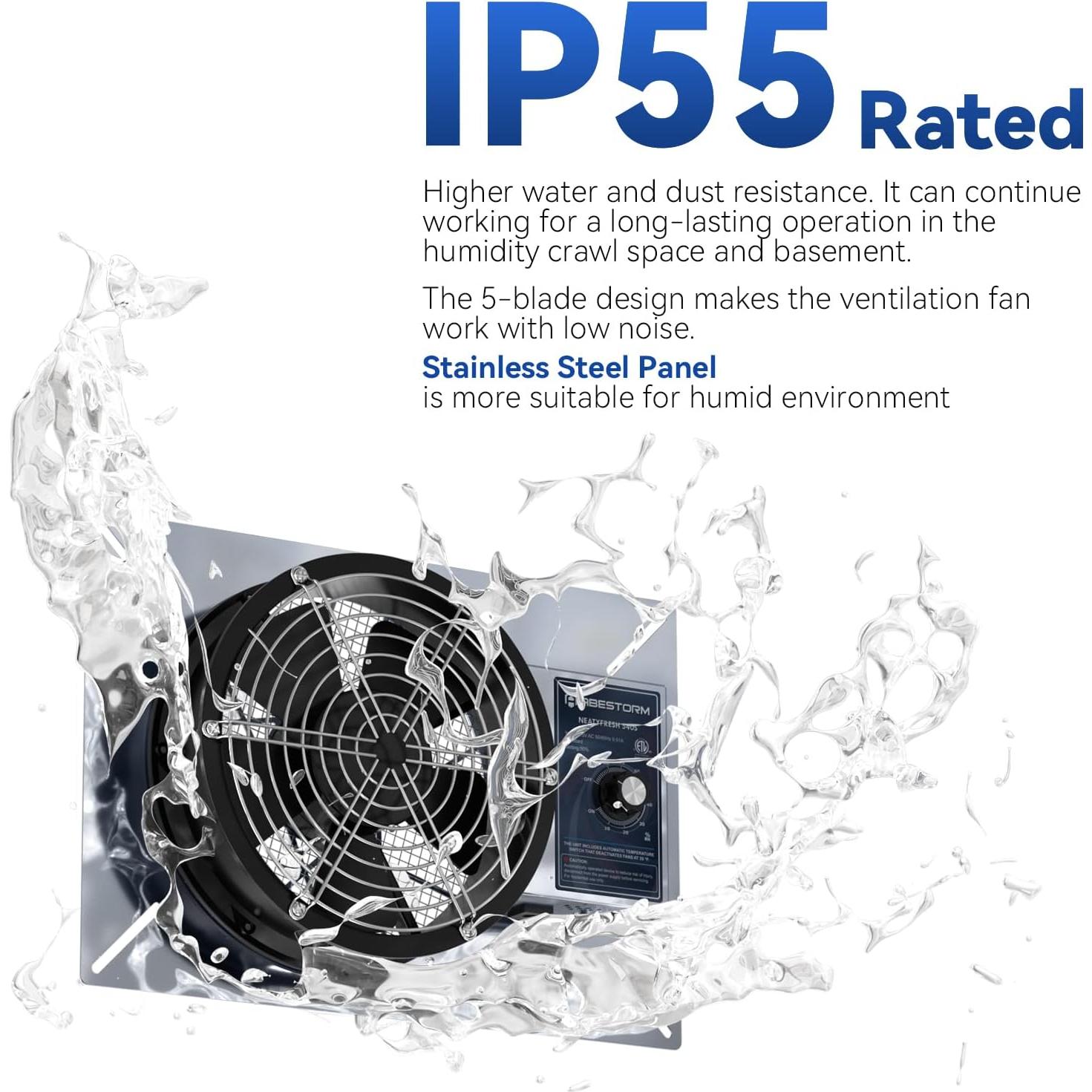 Ventilador de Ventilación Abestorm 540S 540CFM IP55 8.7"