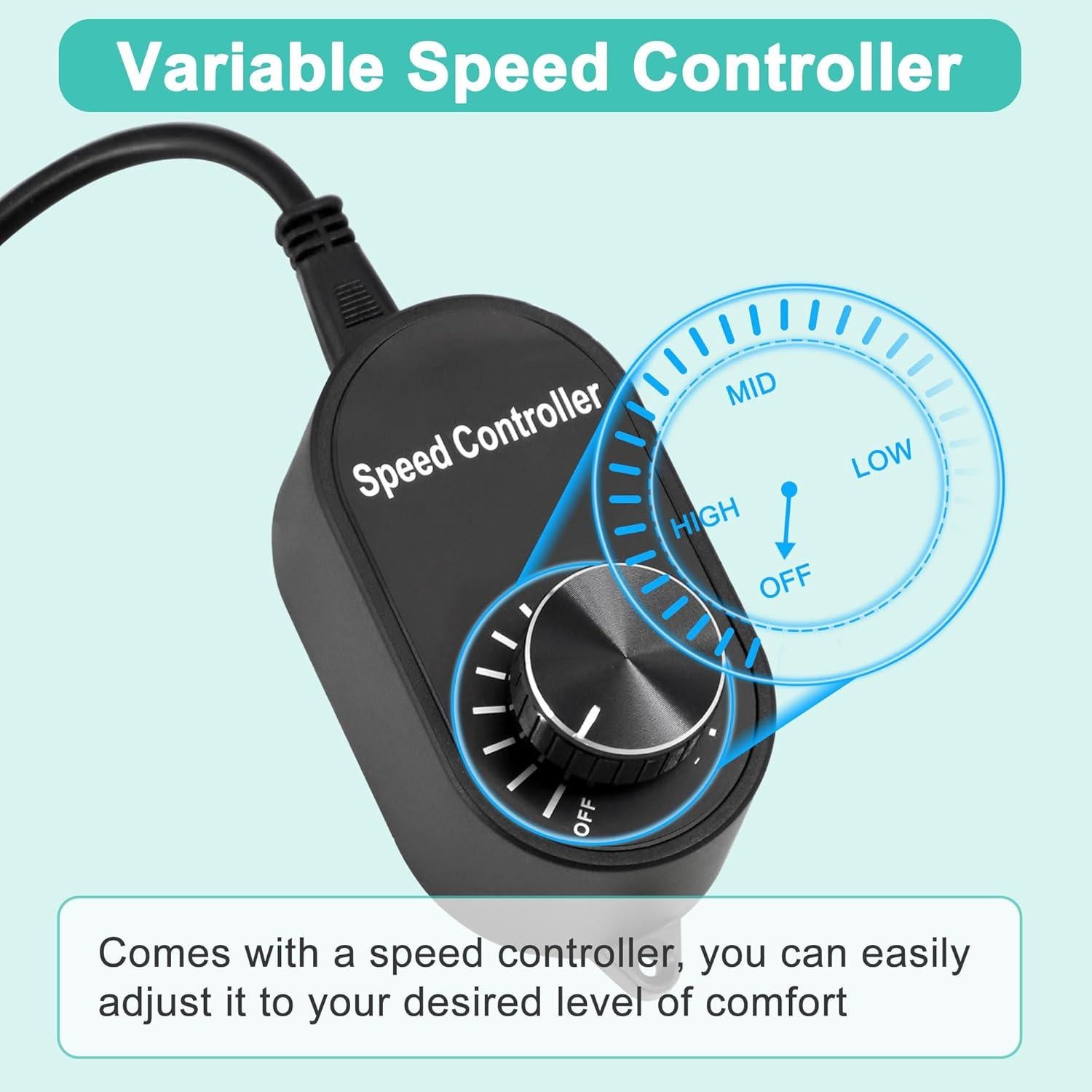 Ventilador de Escape Hipoilk 14" con Control de Velocidad 1088 CFM