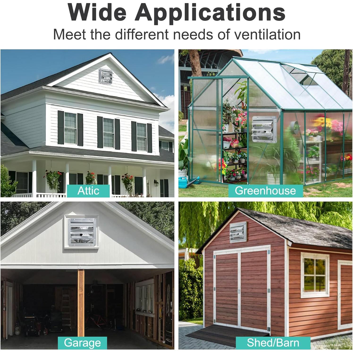 Ventilador de Escape Hipoilk 14" con Control de Velocidad 1088 CFM