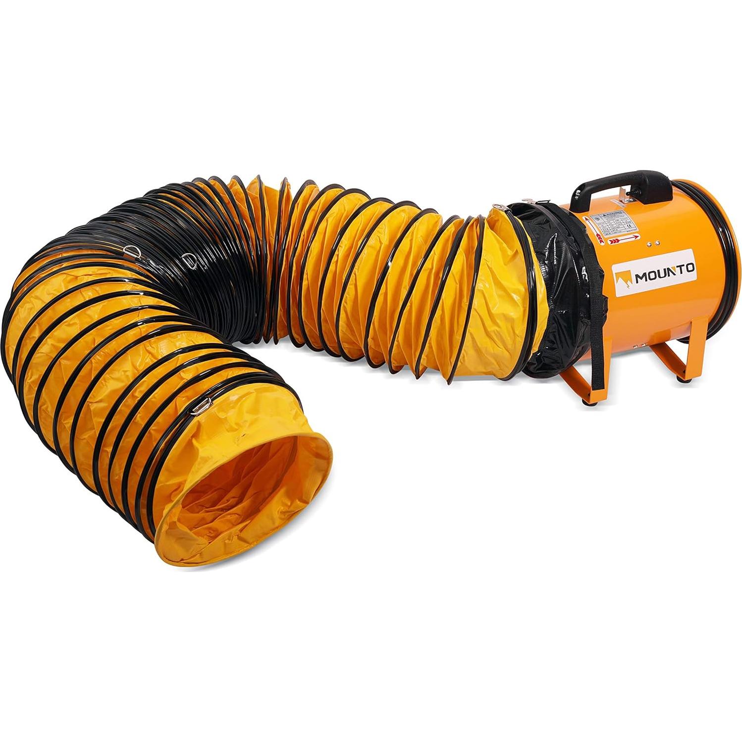 Ventilador Axial MOUNTO 12" con Manguera 7.62m 2900 CFM