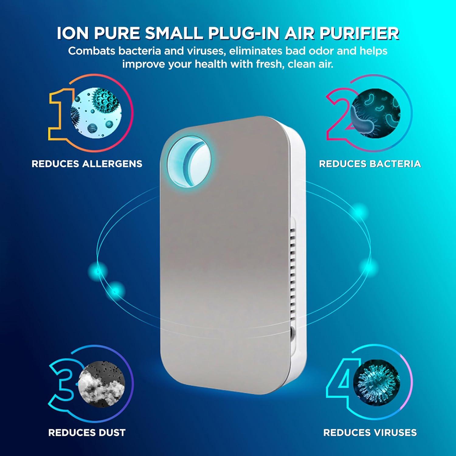 Purificador de Aire Ion Pure Air Genie Enchufable Sin Filtro