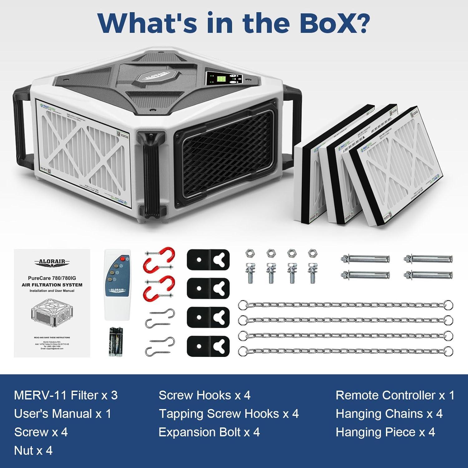 Sistema de Filtración de Aire ALORAIR Purecare 780 270° 62W