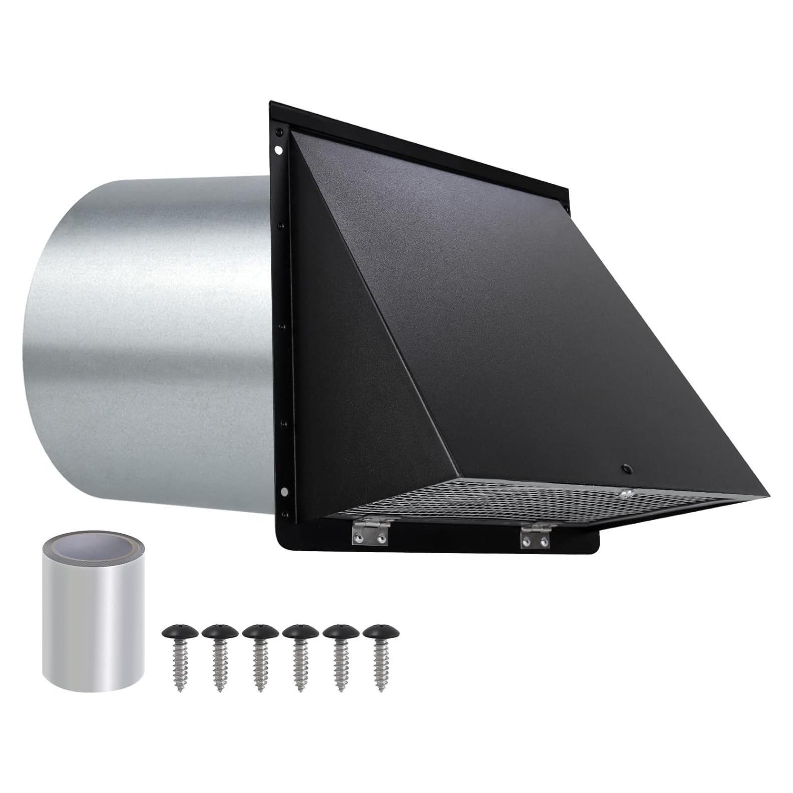 Cubierta de Ventilación de Pared JYINCPED 15.24 cm Negra