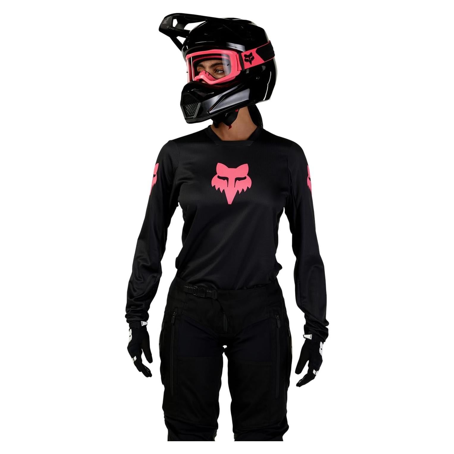 Jersey de Motocross Fox Racing Blackout Mujer Negro