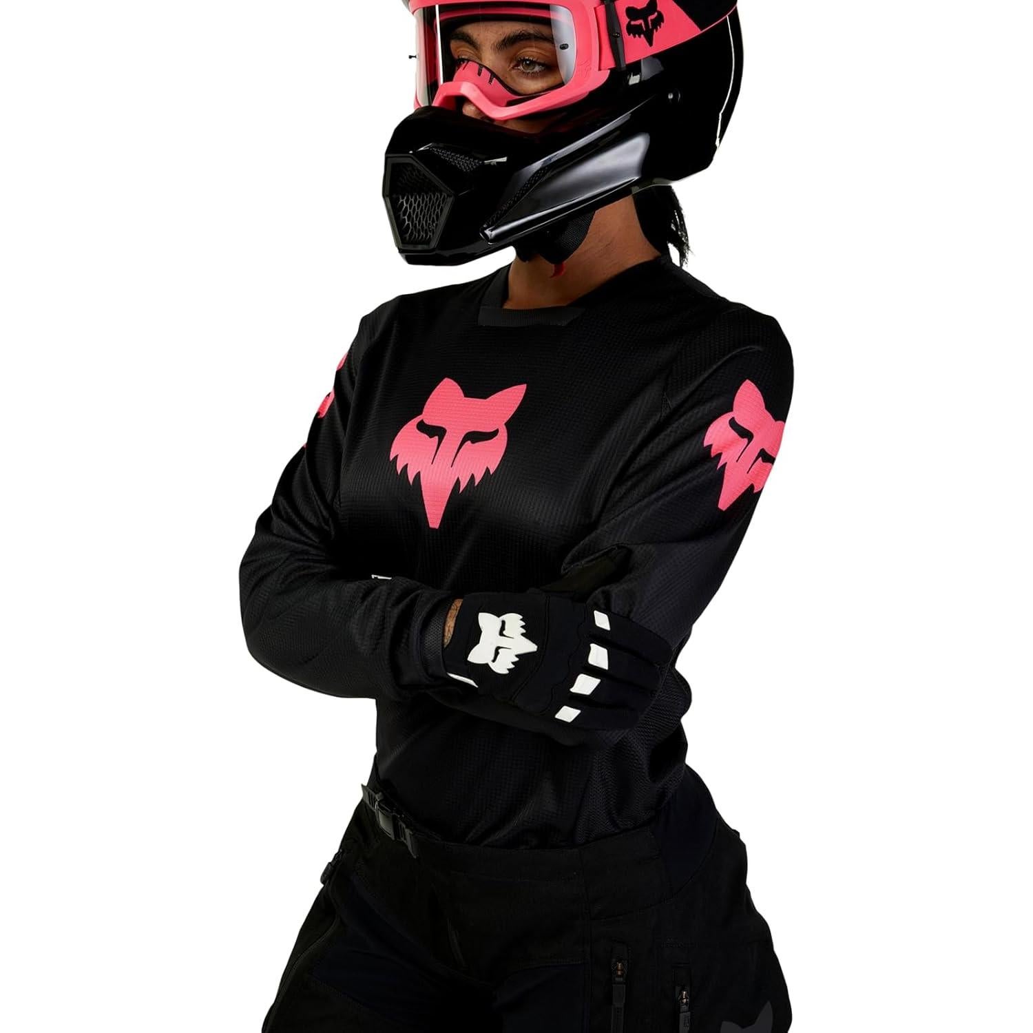 Jersey de Motocross Fox Racing Blackout Mujer Negro
