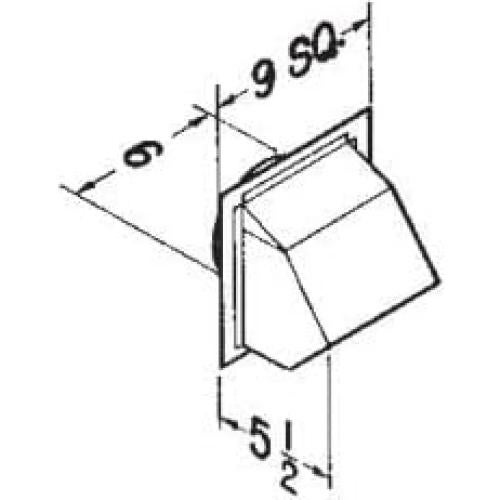 Capucha de Pared Broan 641 para Conducto Redondo 15.24 cm