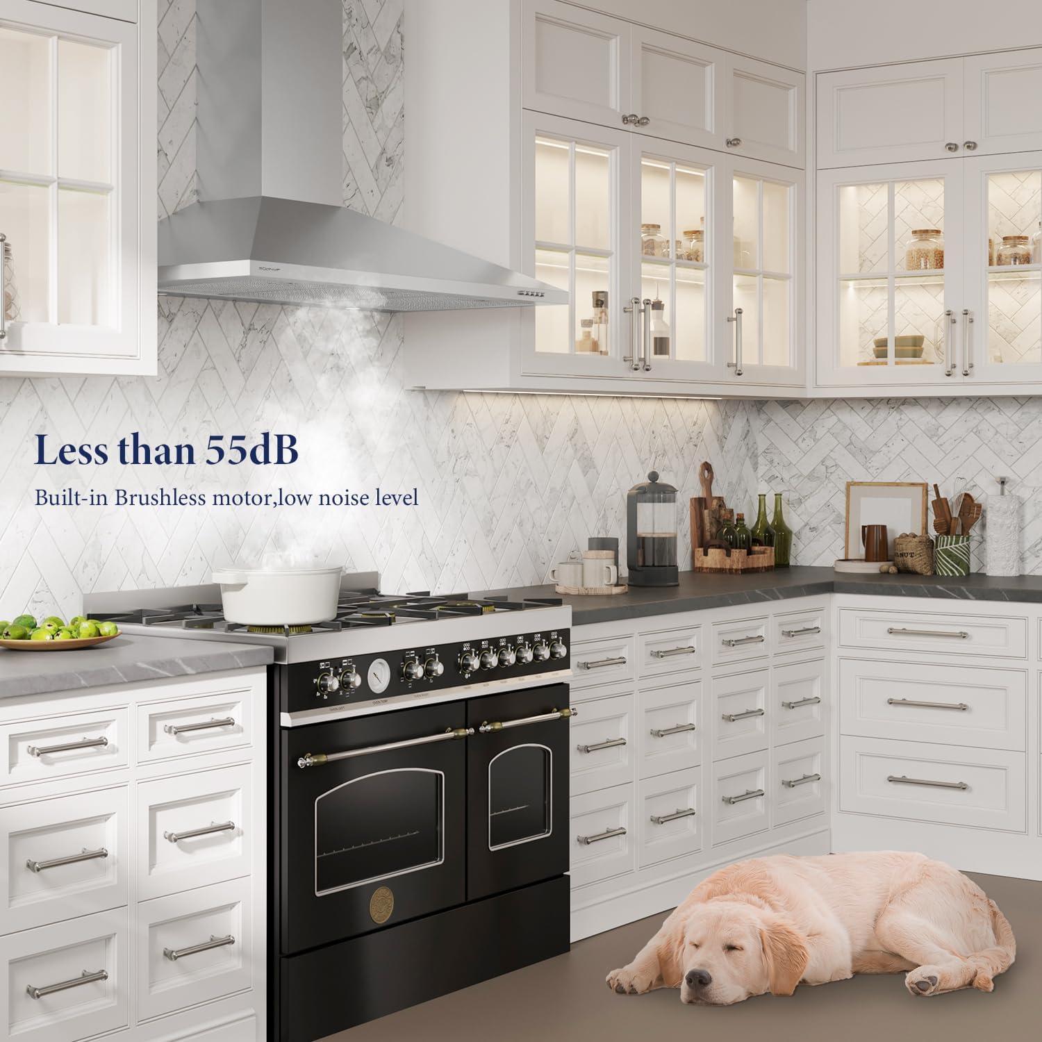 Campana de cocina Soonye SOP07-36 90cm 450 CFM acero inoxidable