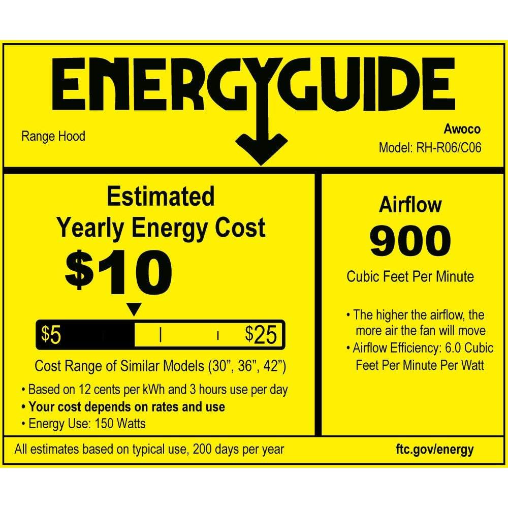 Campana Extractora Bajo Gabinete Awoco AWOCO-RH 30" 900 CFM