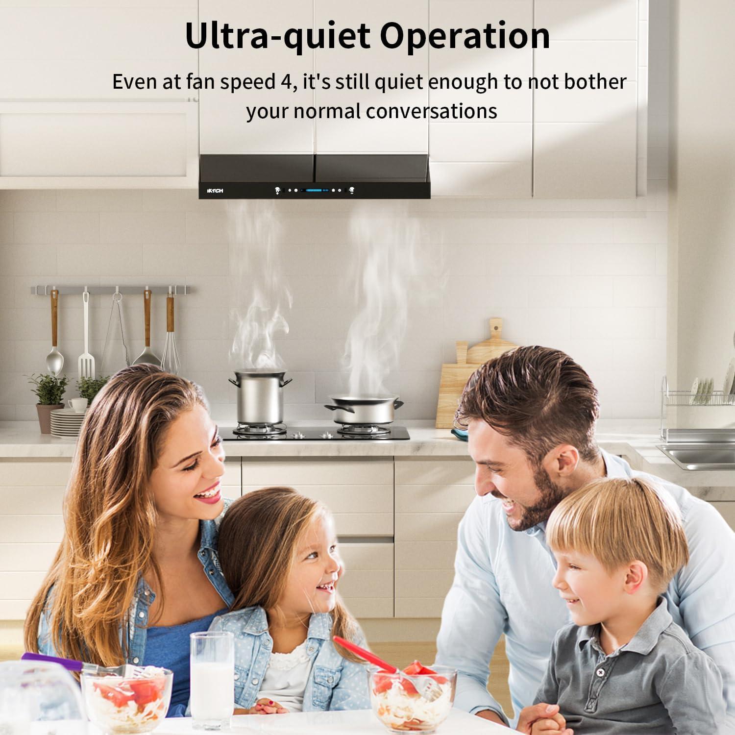 Campana Extractora IKTCH 30" Acero Inoxidable 900 CFM Táctil