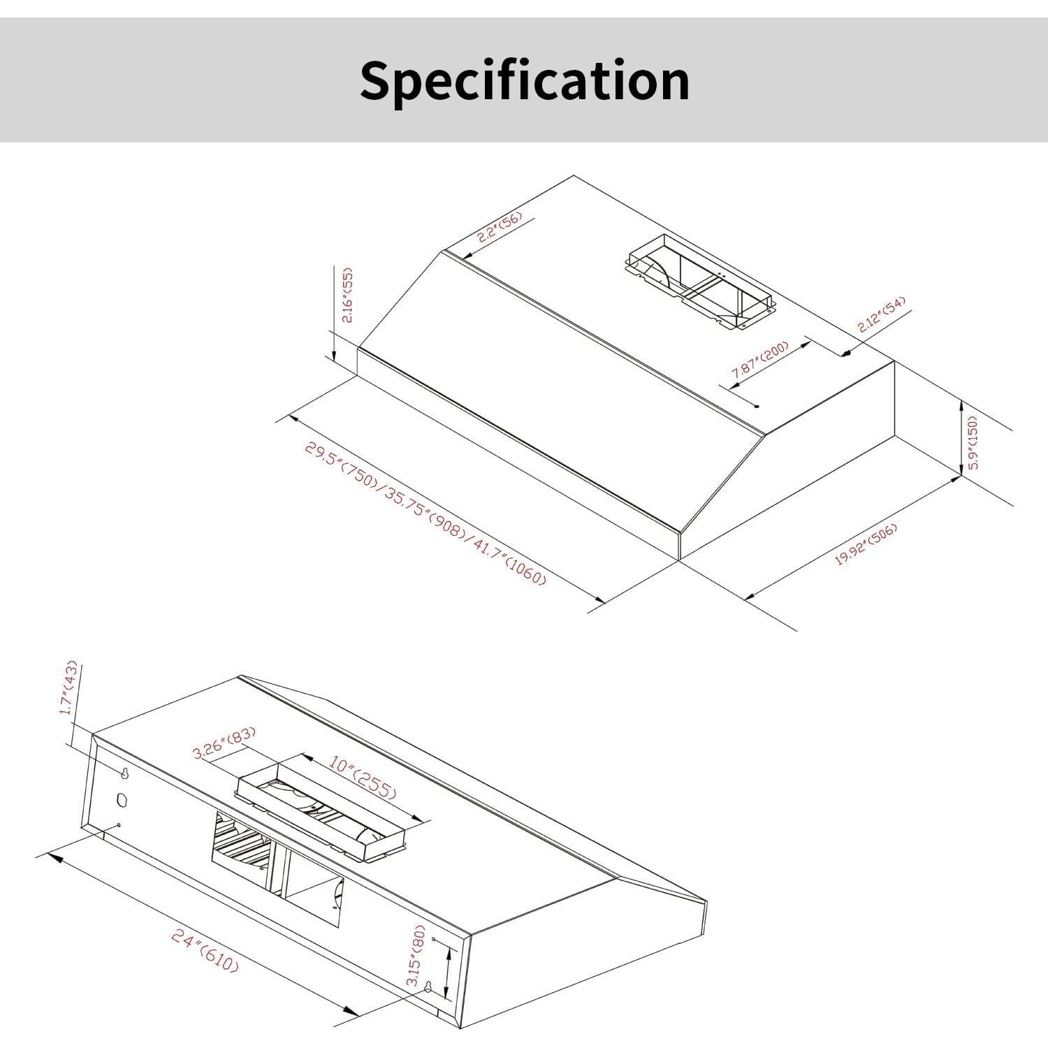 Campana Extractora IKTCH 30" Acero Inoxidable 900 CFM Táctil