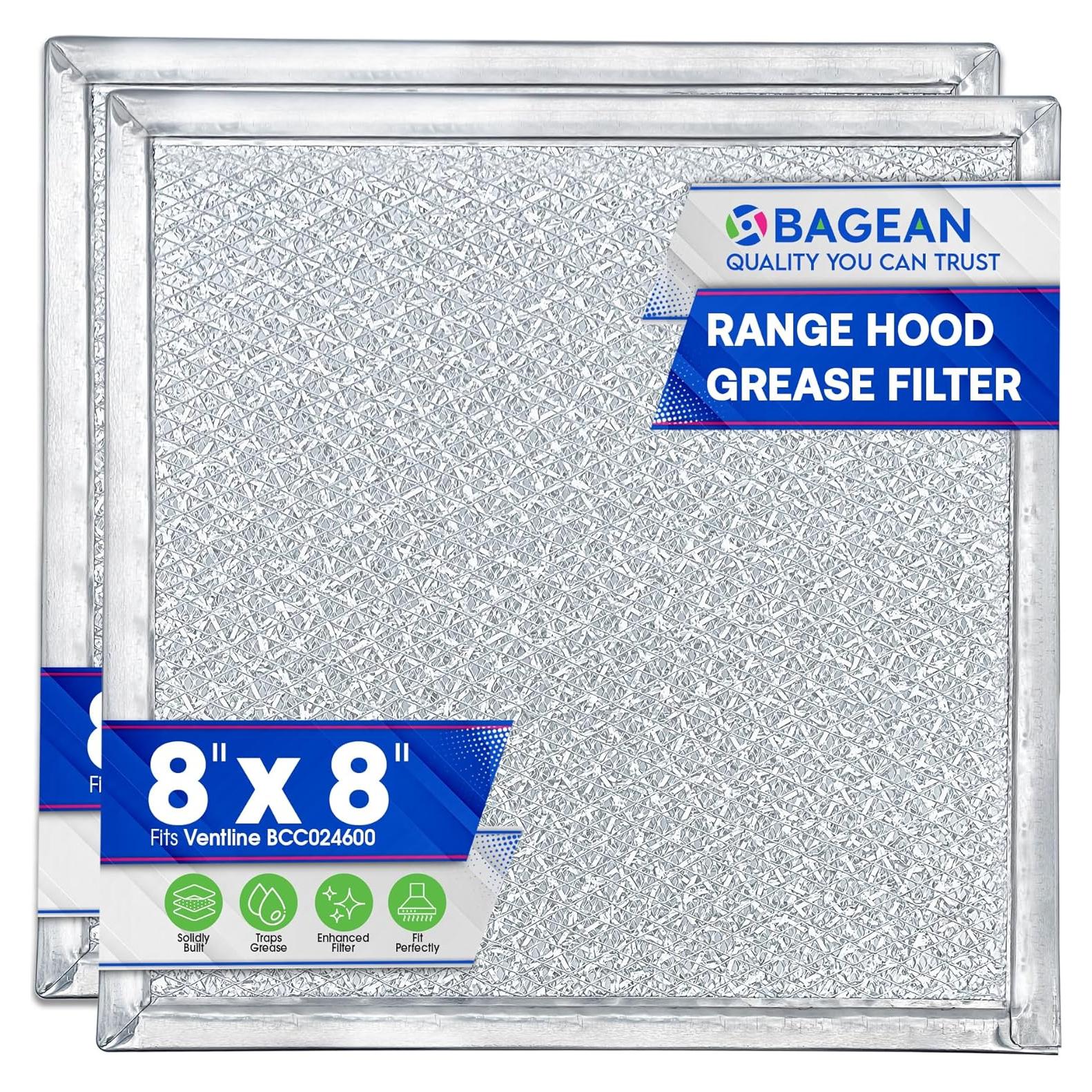 Filtro de Ventilación Bagean BCC024600 20.32x20.32 cm Aluminio 2-Pack