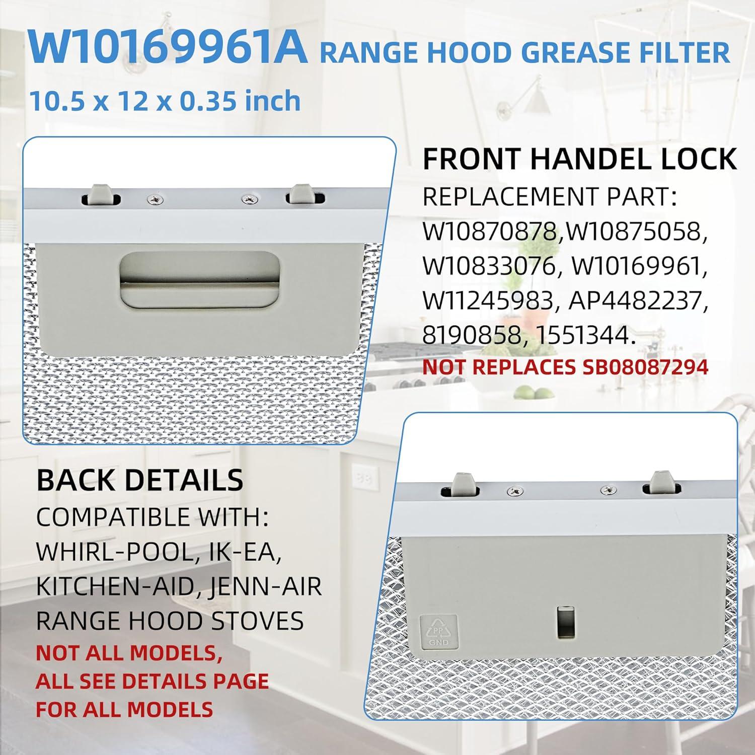 Filtro de Grasa W10169961A Fetechmate 2PC 30.48x26.67cm