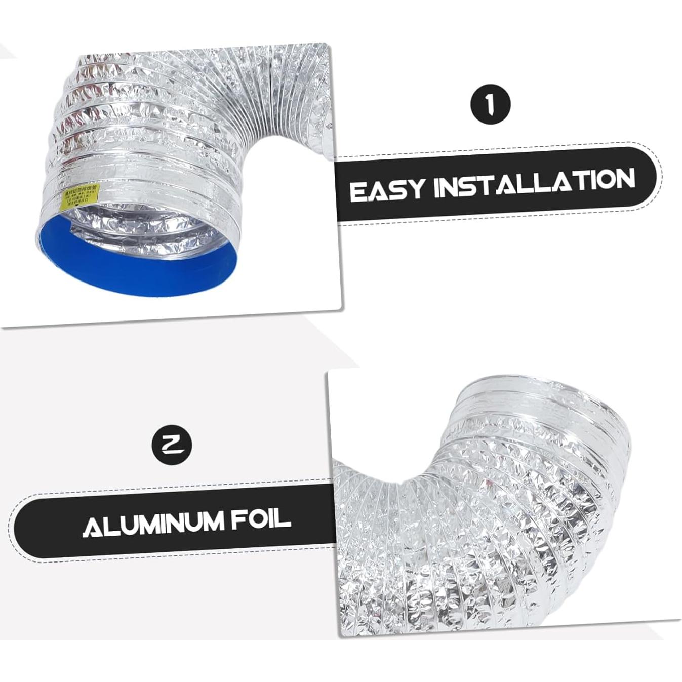 Manguera de Ventilación Flexible Aluminio 100cm Tofficu