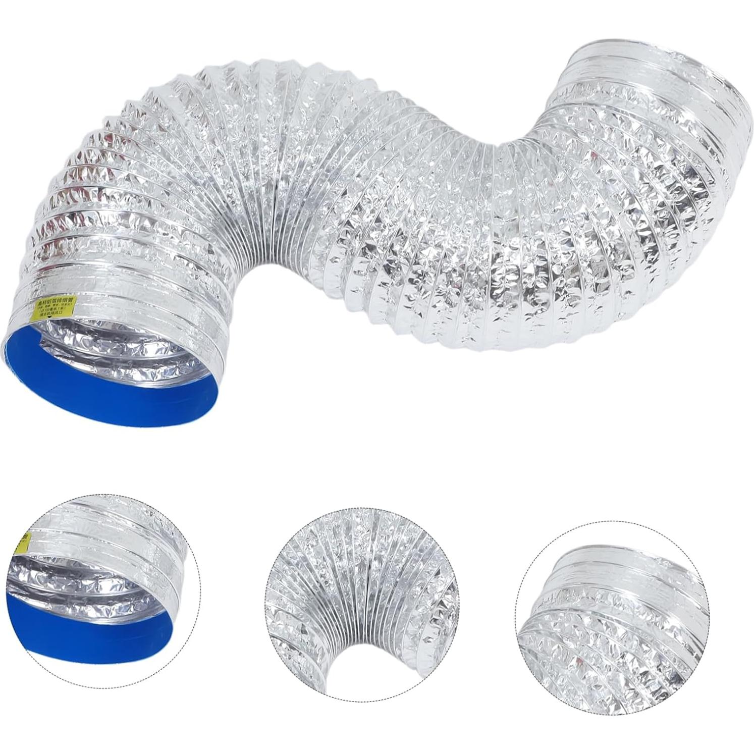 Manguera de Ventilación Flexible Aluminio 100cm Tofficu