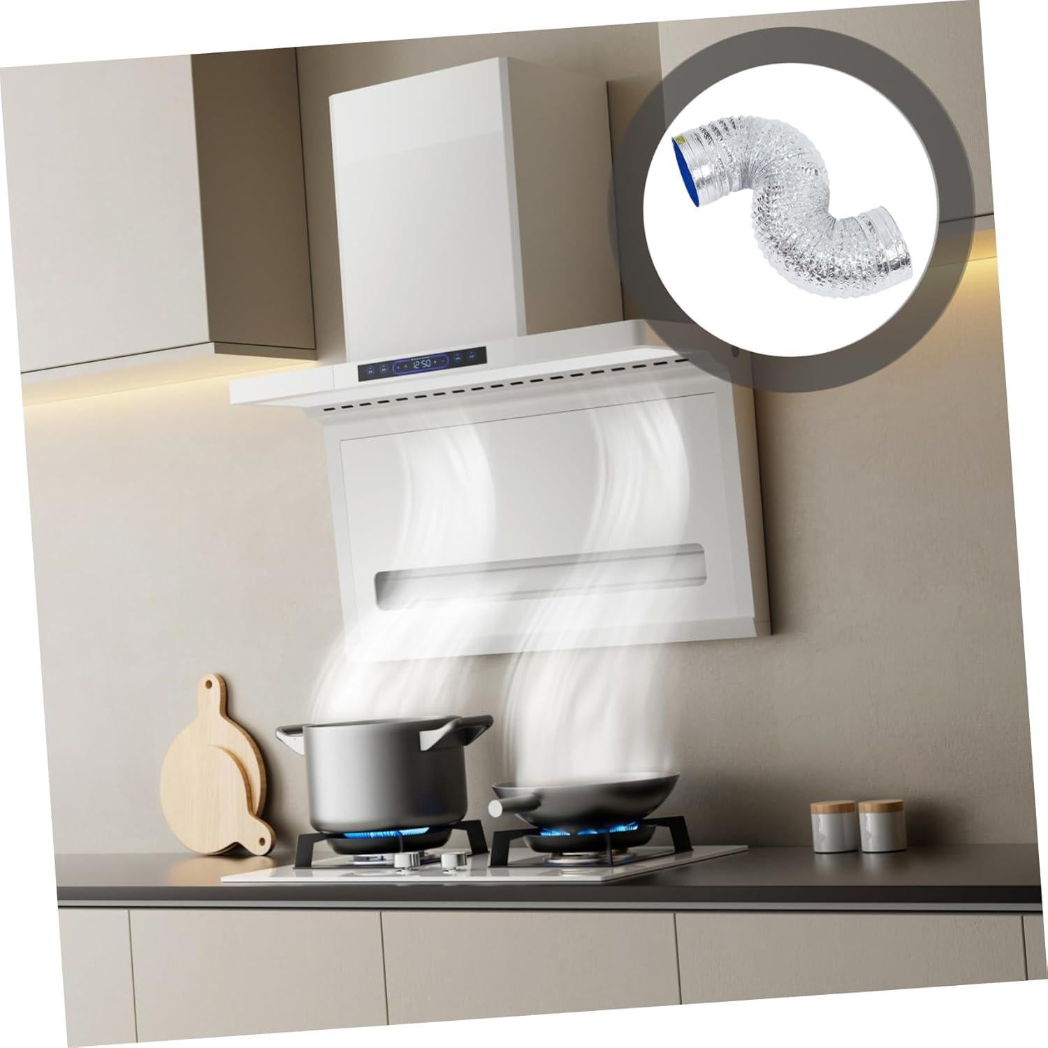 Manguera de Ventilación Flexible Aluminio 100cm Tofficu