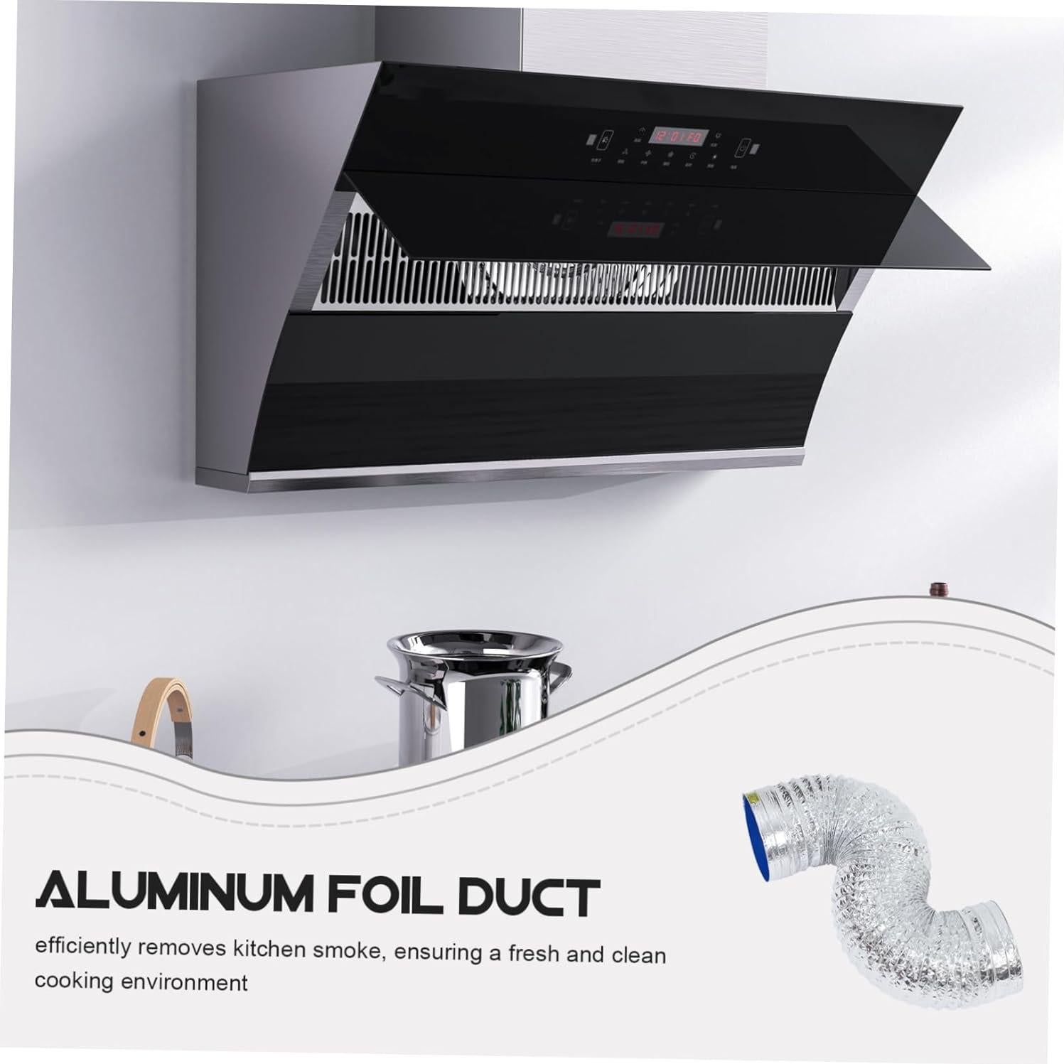 Manguera de Ventilación Flexible Aluminio 100cm Tofficu