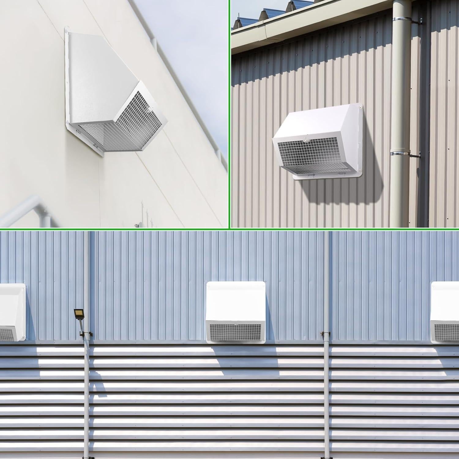 Ventilación de Pared LEIFEOSH 8 Pulgadas Acero Galvanizado