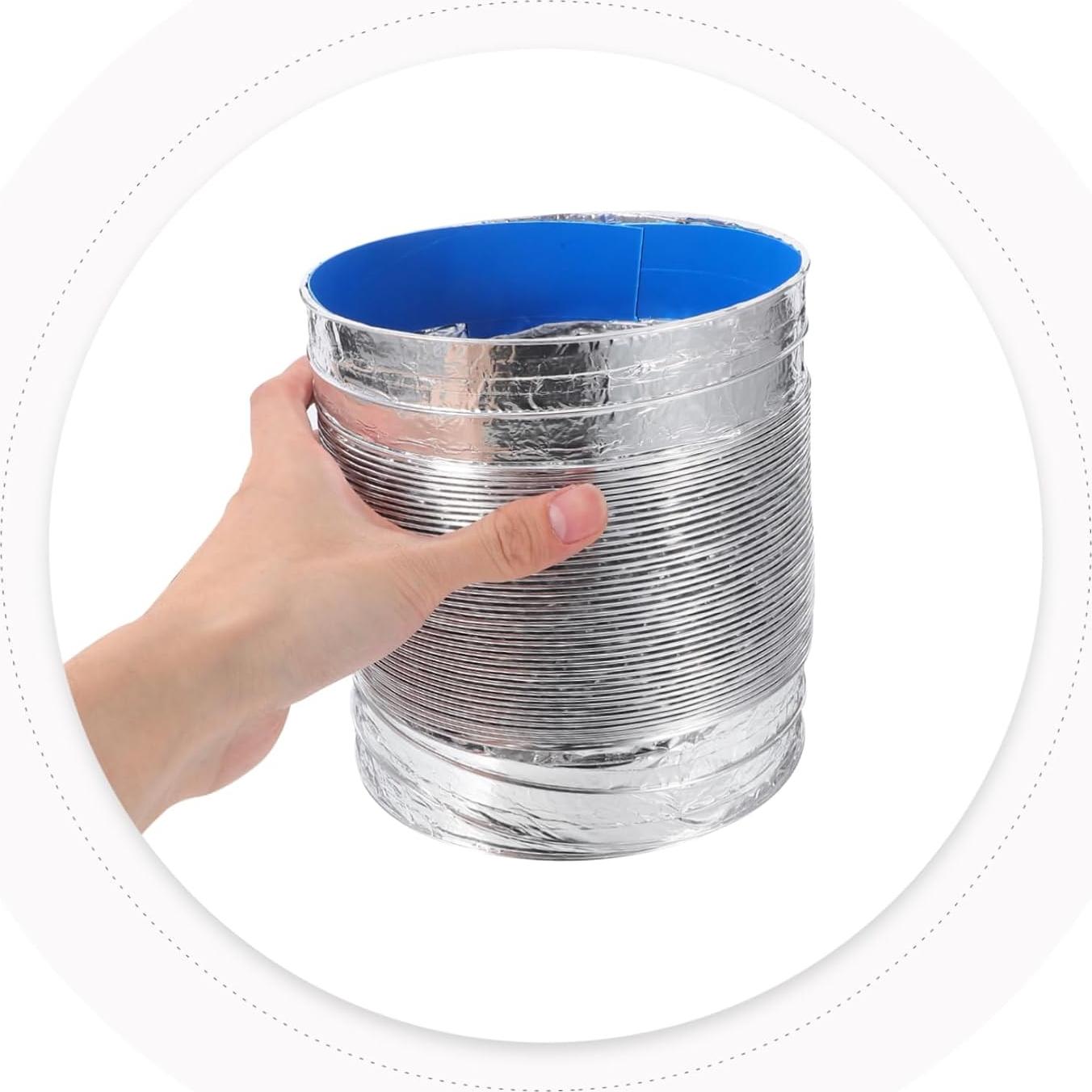 Conducto de Ventilación Flexible KALLORY 100cm Aluminio Plata