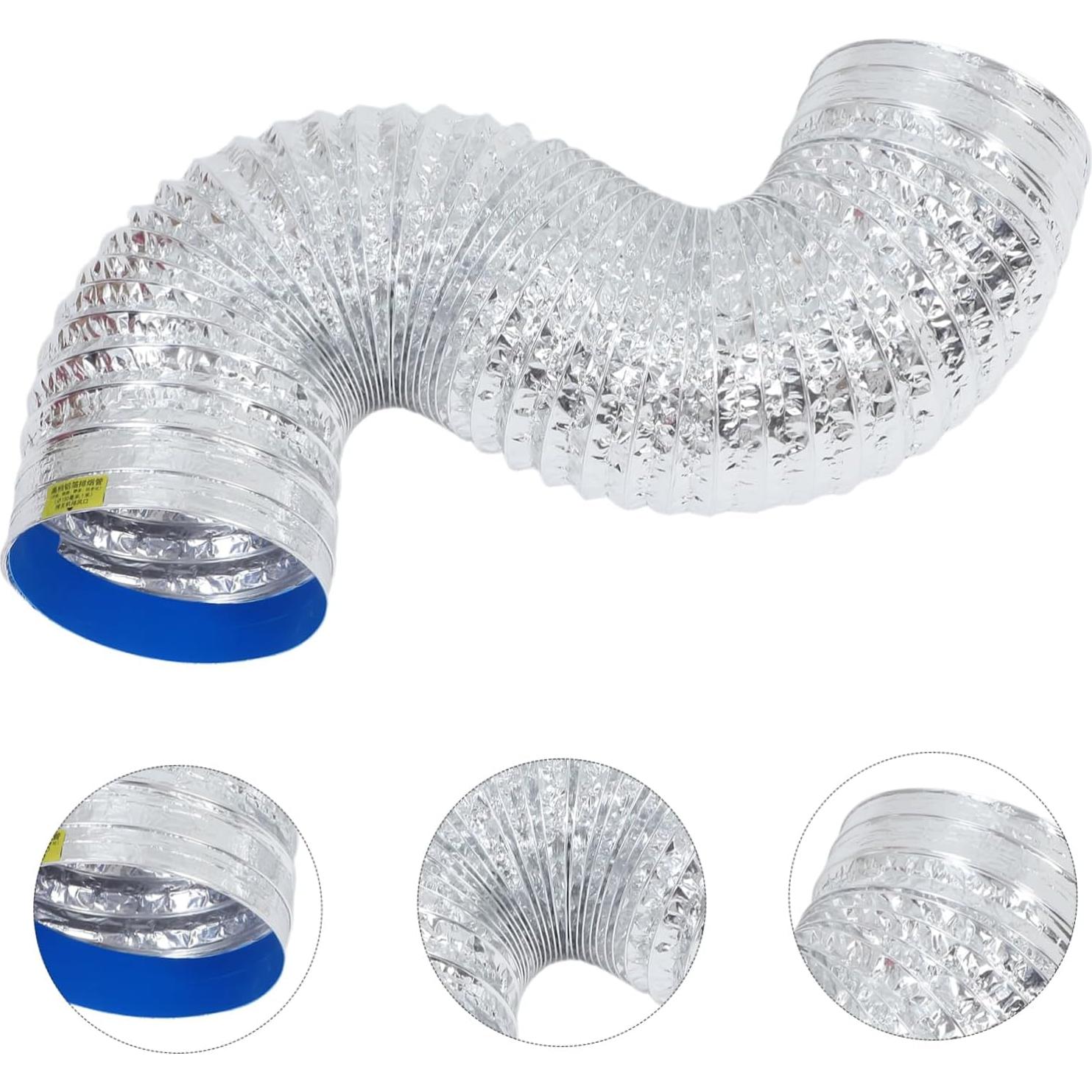 Conducto de Ventilación Flexible KALLORY 100cm Aluminio Plata