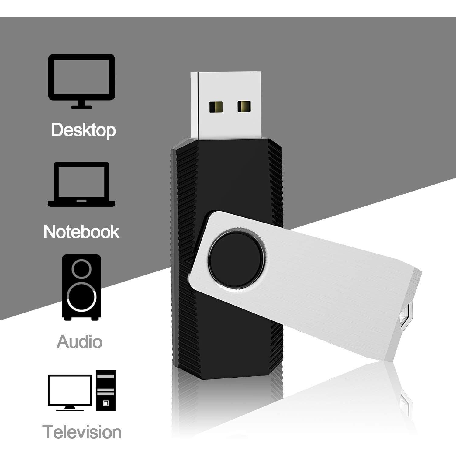 KEXIN 128GB USB 2.0 Flash Drive Pack de 5 Unidades